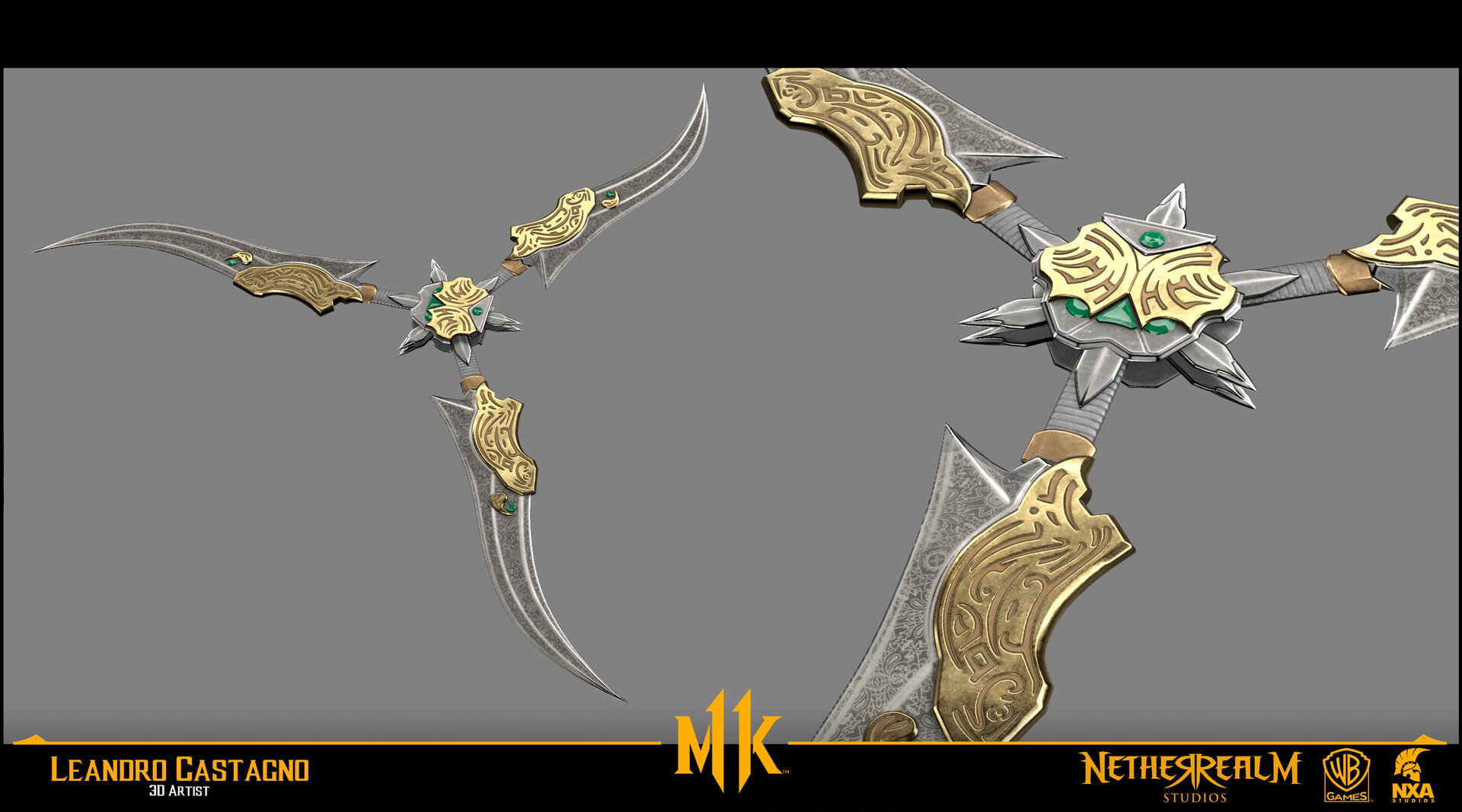 Leandro Castagno Jade Weapon (Mortal Kombat 11 Gears)