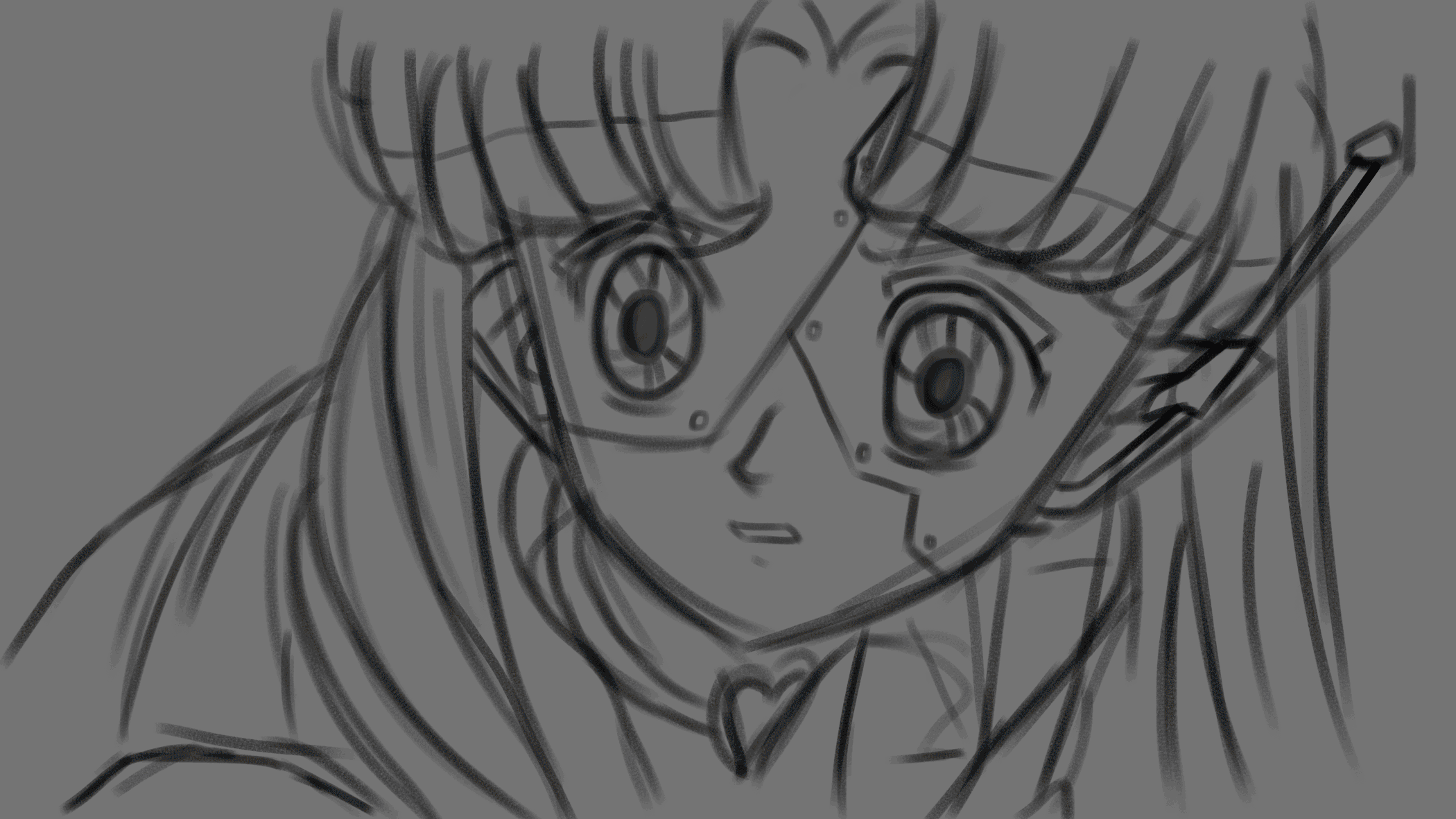 Drawings Of Sailor Moon In Black Marker
