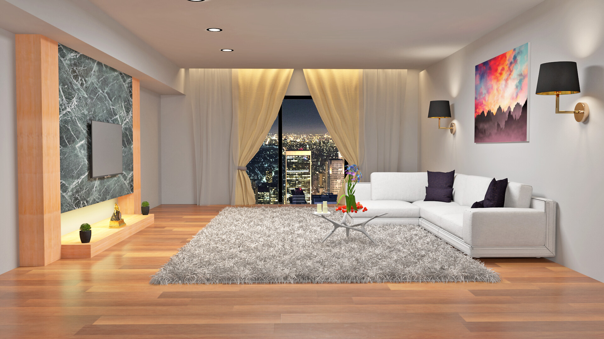 Artstation Simple Modern Living Room Youssef Alsheikh