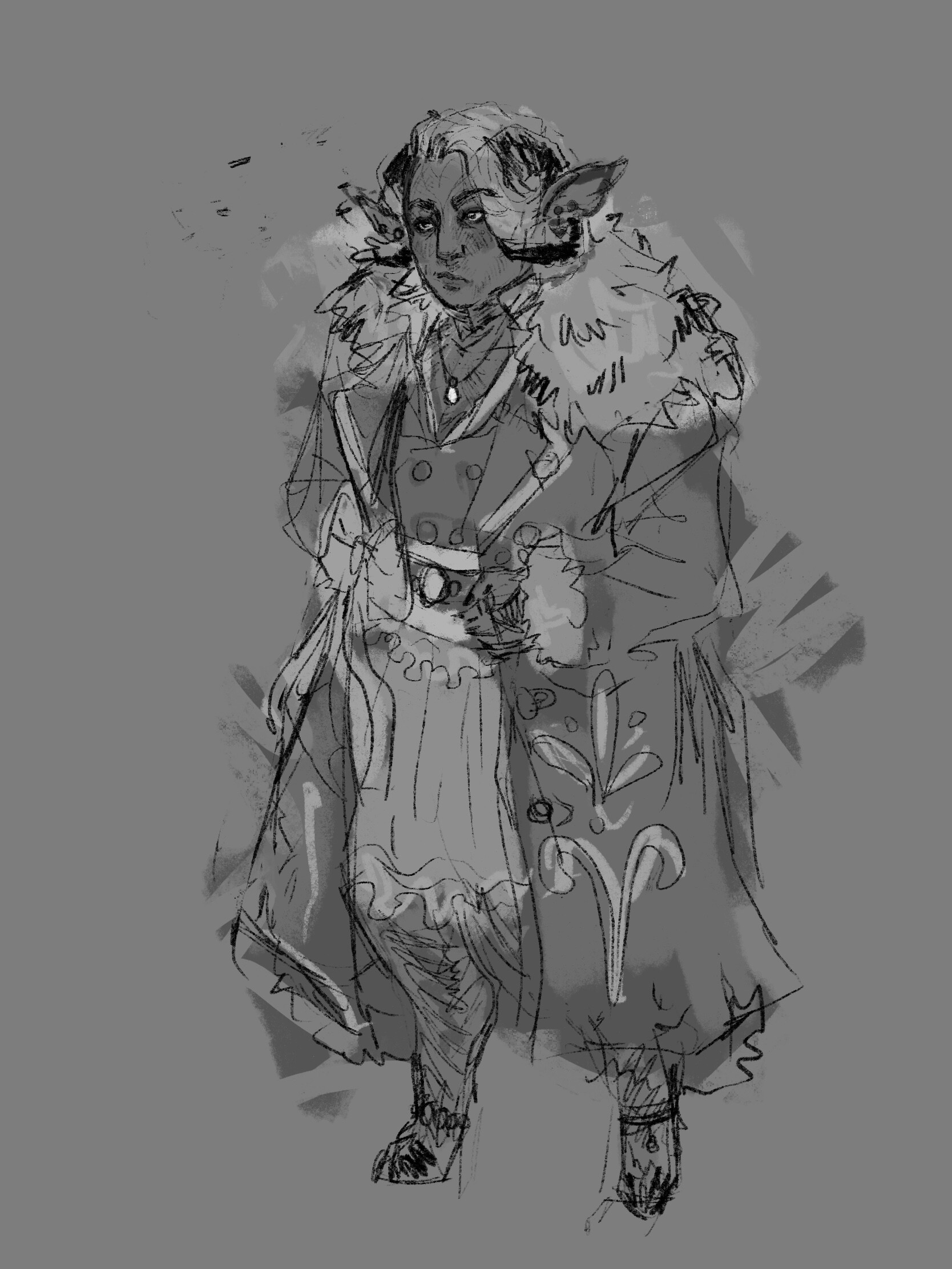 ArtStation - fantasy satyr / bugbear / goblin sketches