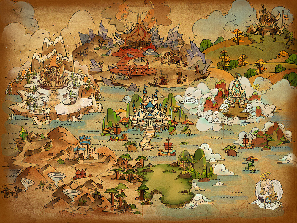 Artstation 魔力宝贝世界地图