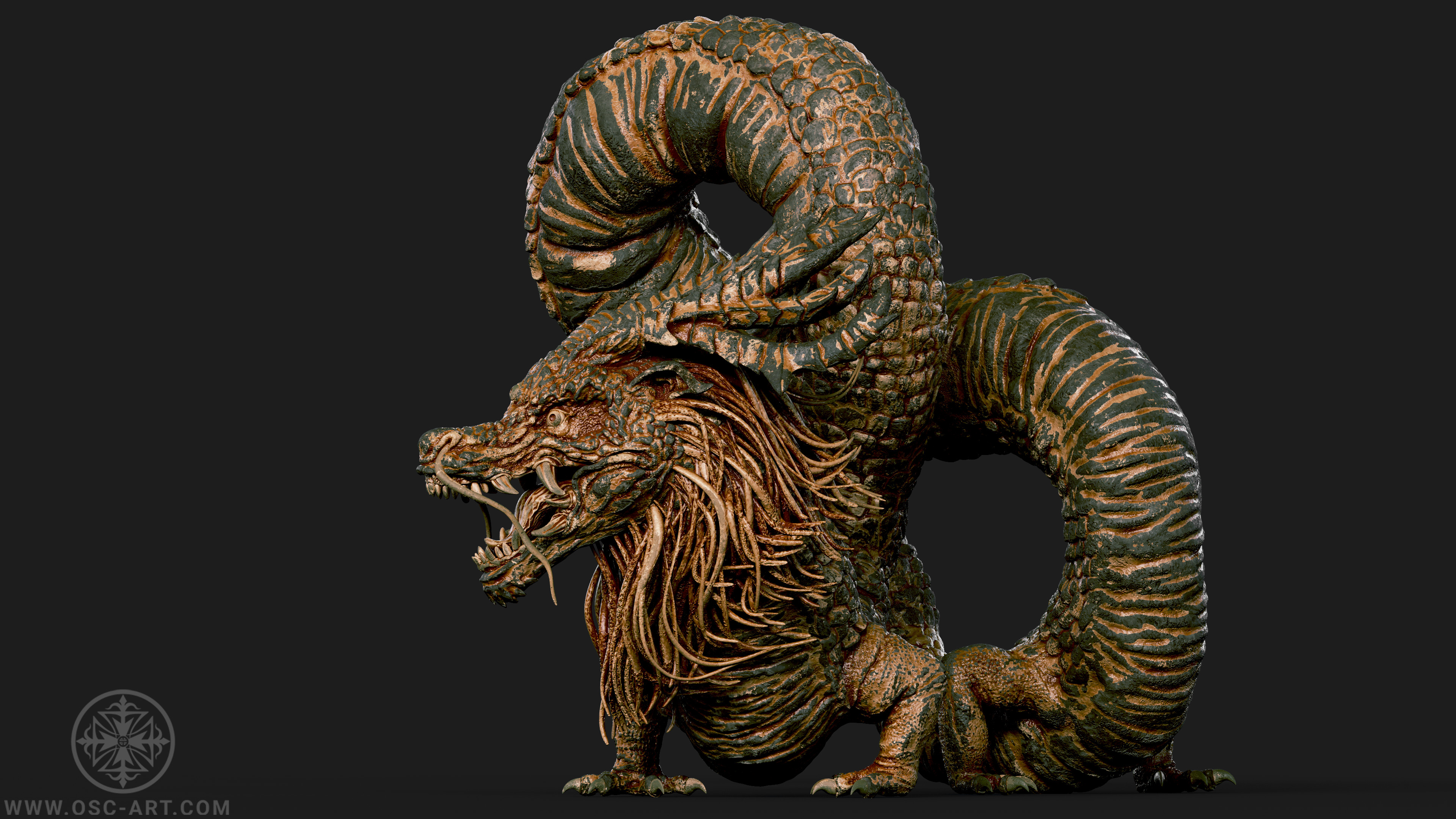 zbrush dragon sculpt, by Oscar Trejo