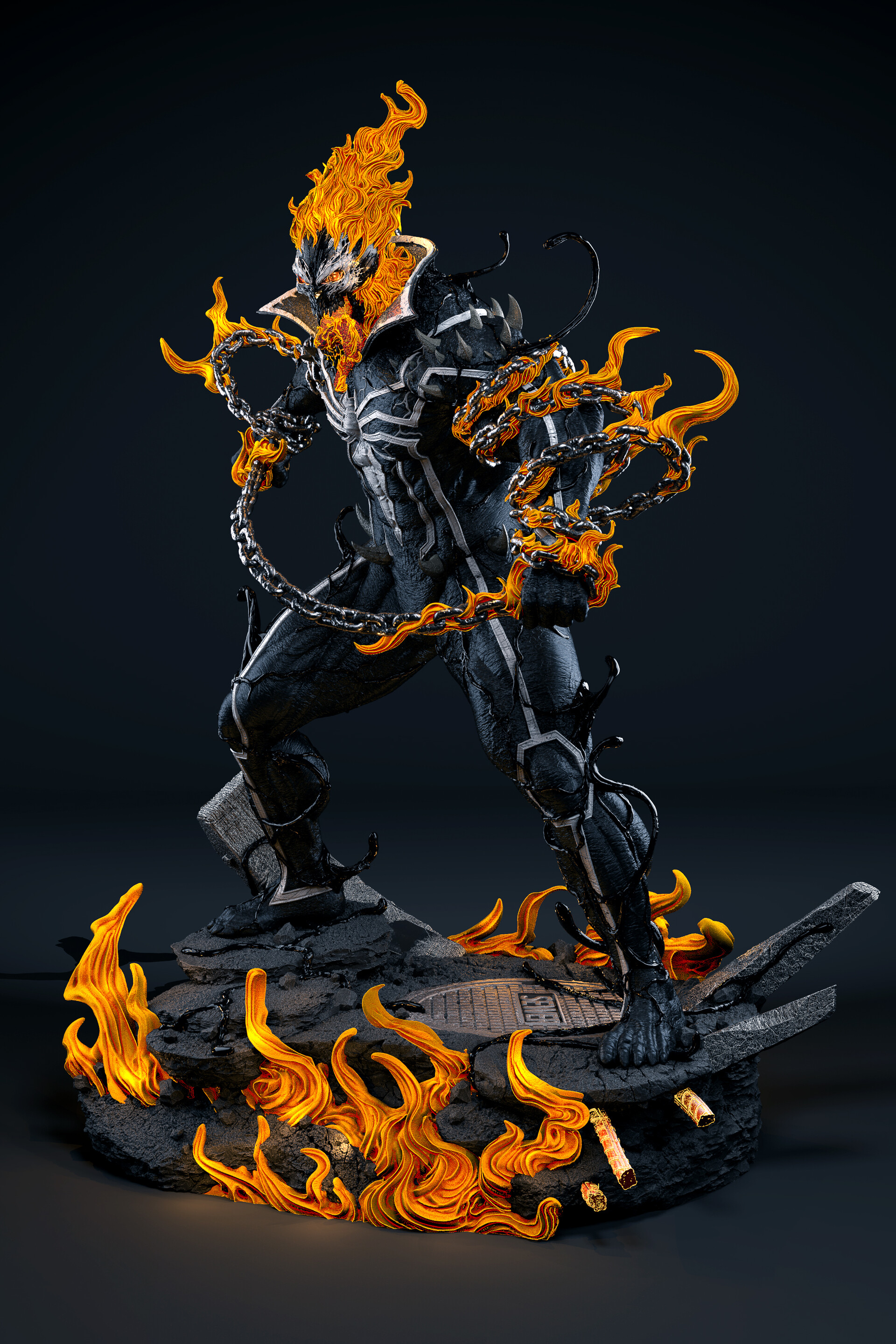 venomized ghost rider pop blue