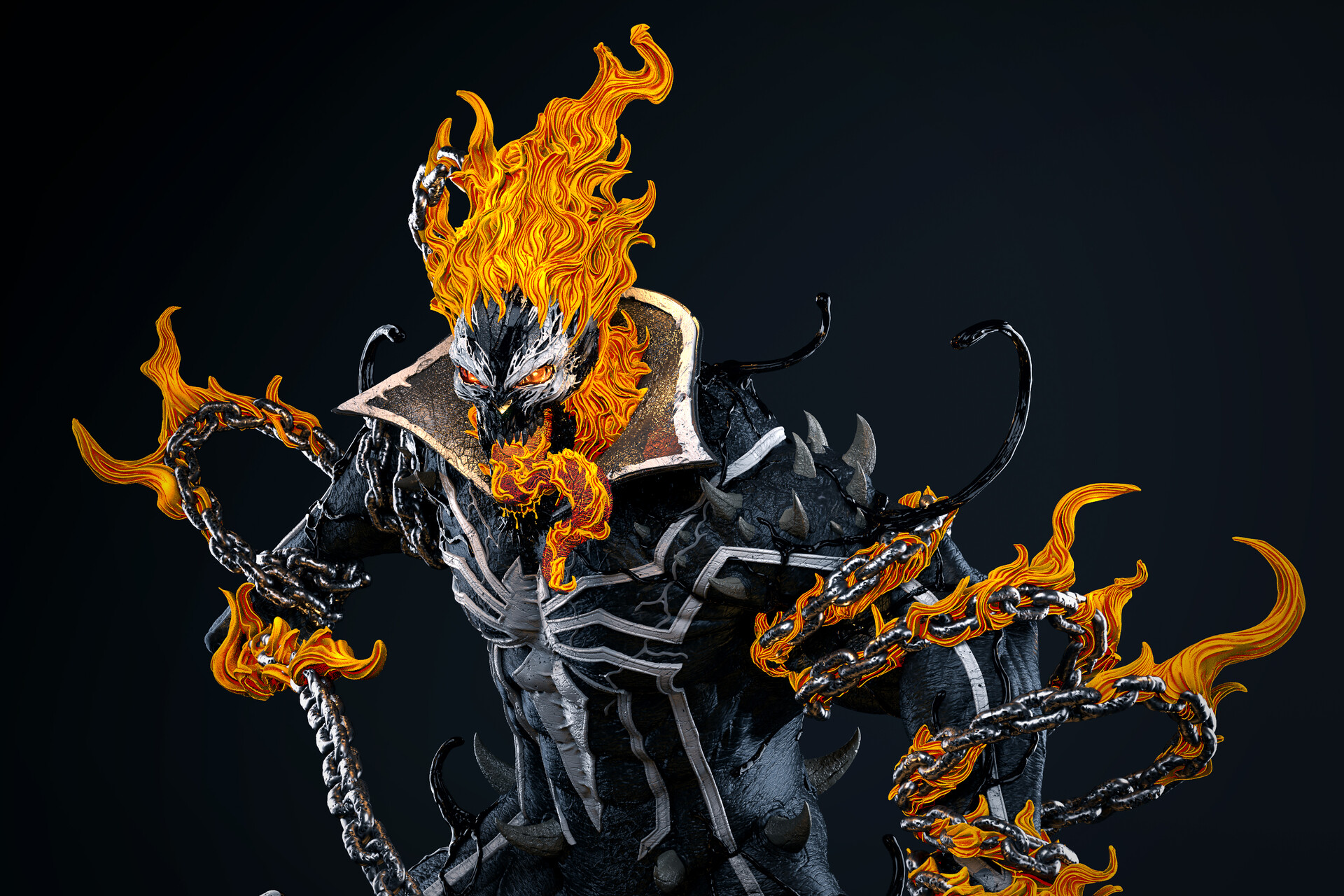 blue venomized ghost rider