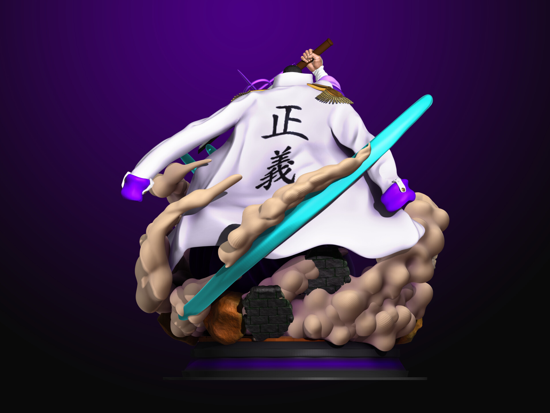 Artstation Admiral Issho Fujitora One Piece Bruno Franca