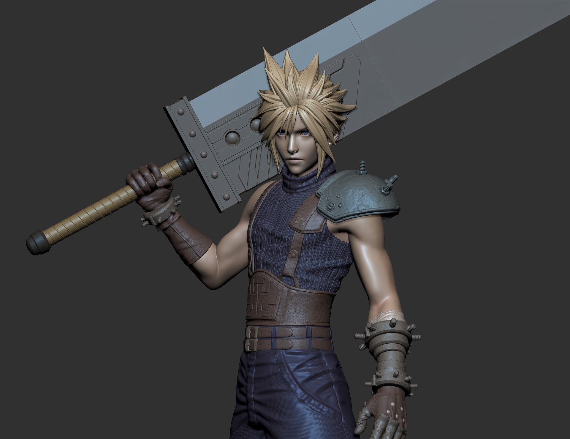 Artstation Final Fantasy 7 Remake Cloud Strife 克勞德 For 3d