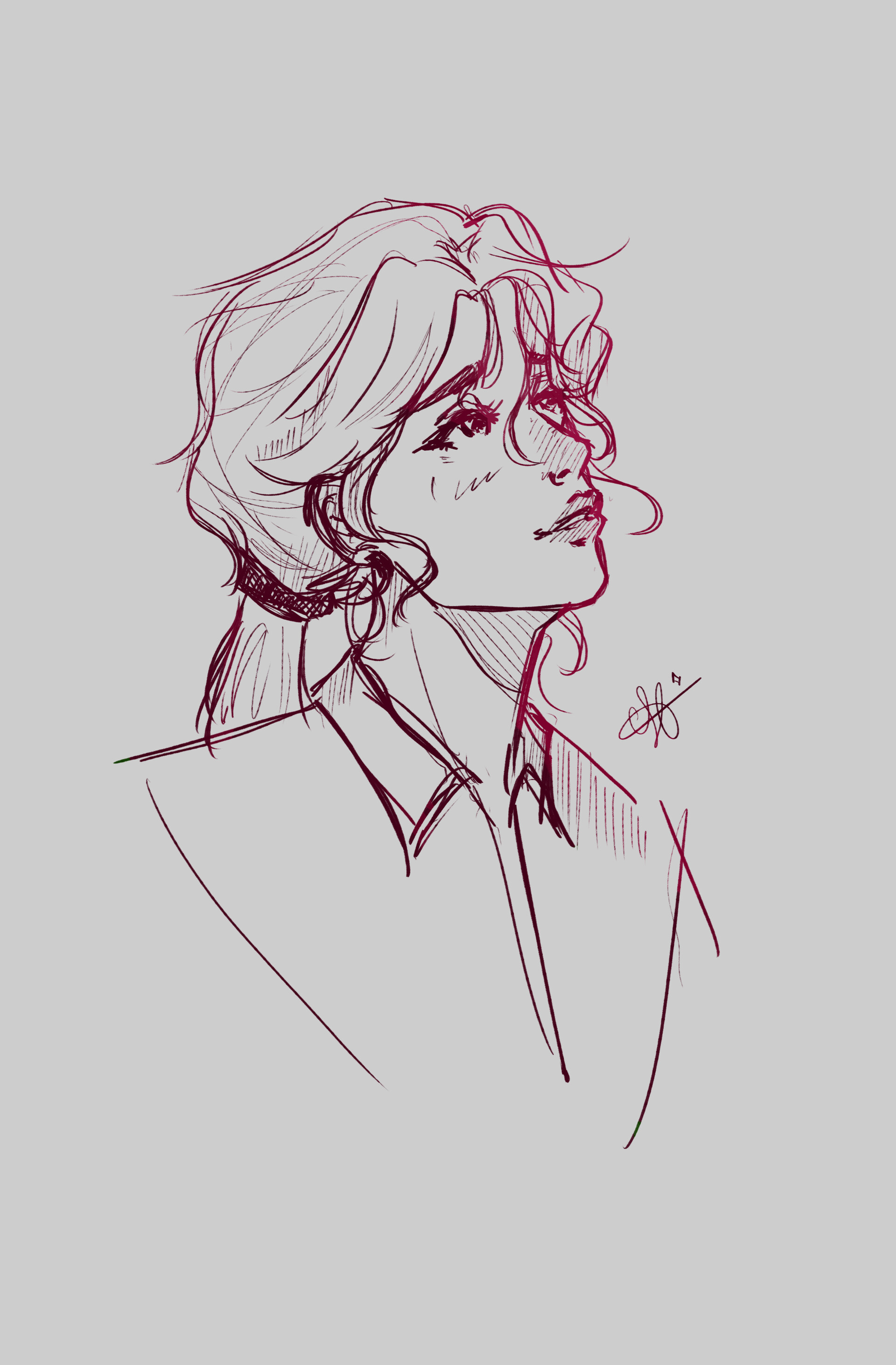 love drawing pretty girls with pretty hair