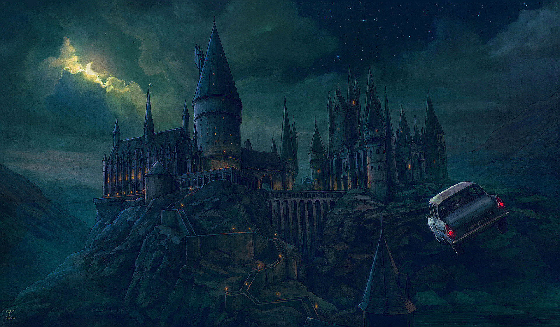 harry potter concept art hogwarts