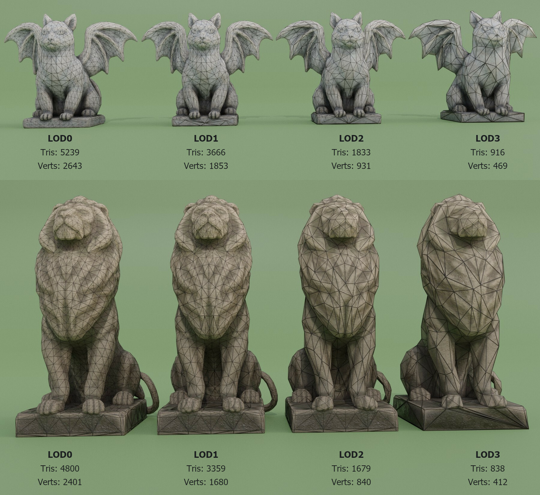 ArtStation - Animal Statues Pack