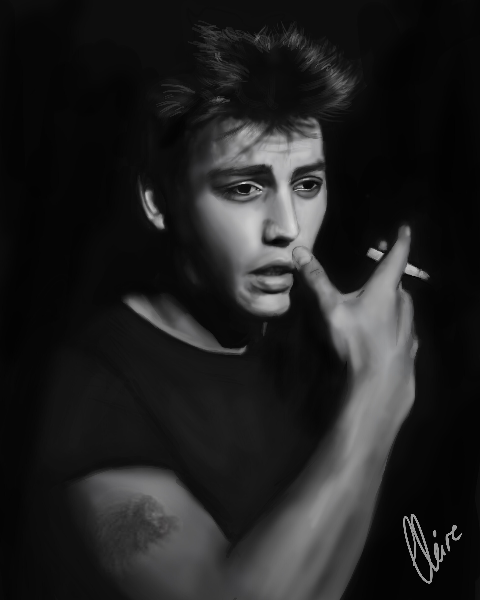 Artstation Young Johnny Depp Clara Salvador