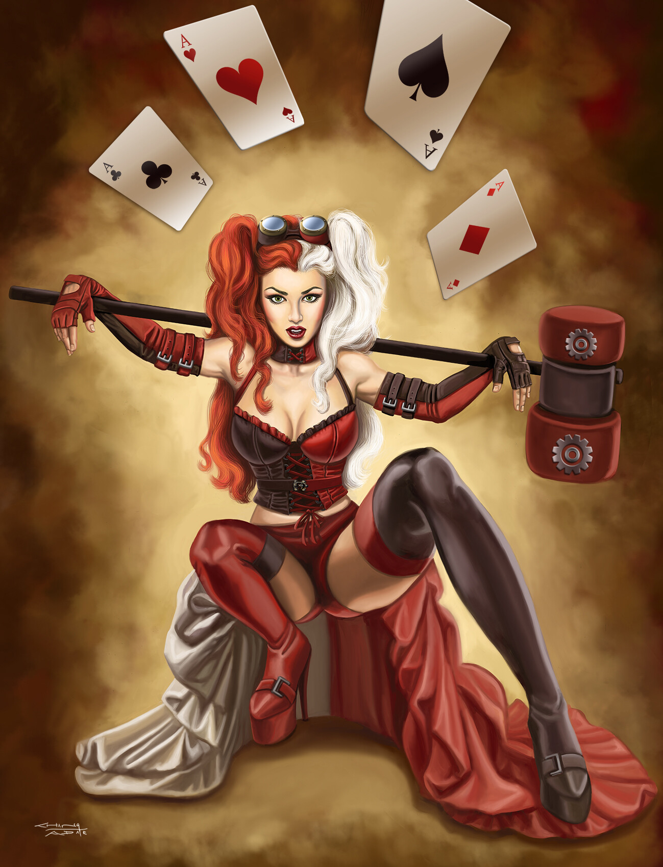 Artstation Steampunk Harley Quinn Sandra Chang Adair