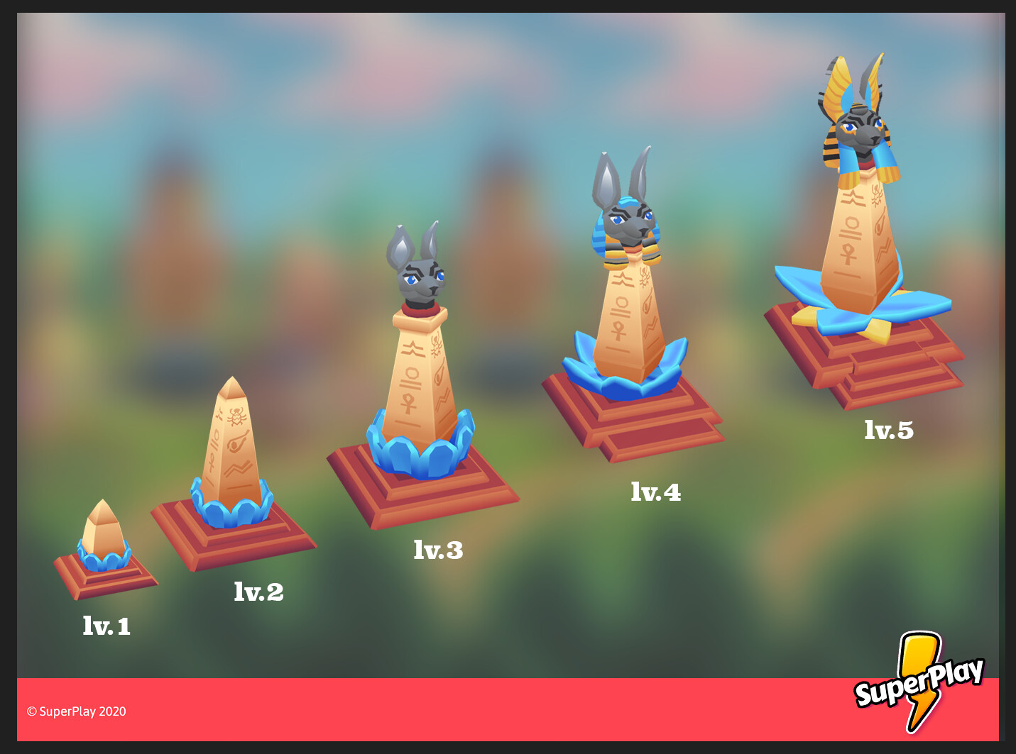 ArtStation Dice dreams low poly mobyle game Egypt model