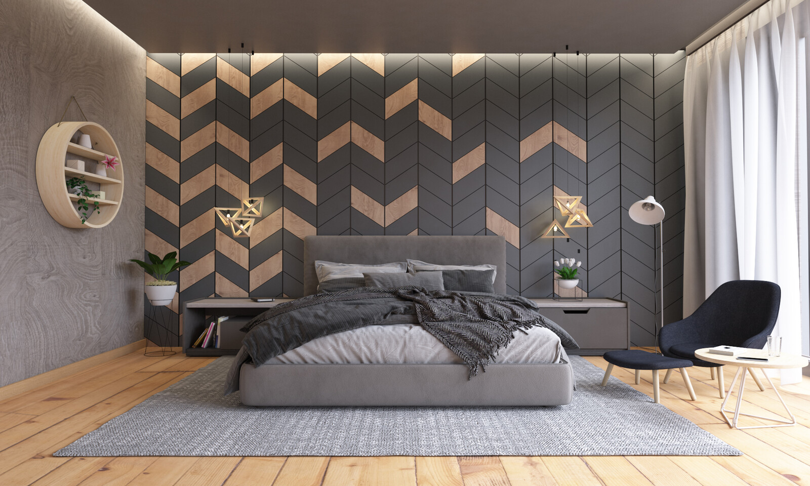 Fidel Branche - Modern Bedroom Interior Design - ArchViz