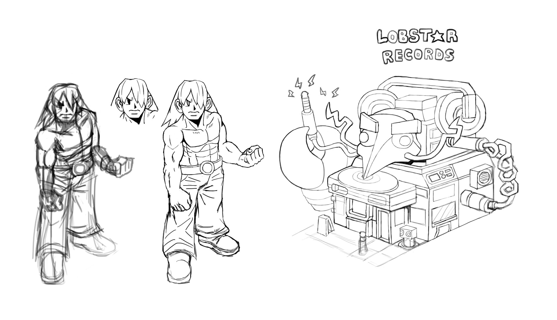 Artstation A Couple Of Unfinished Lineart Concepts Marek Vs Maverick