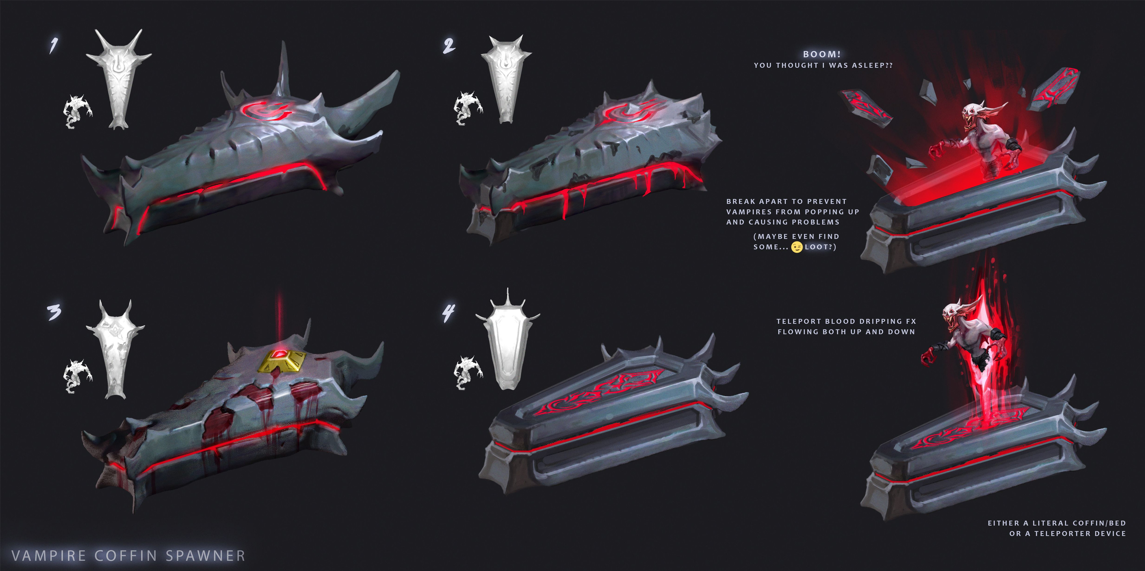 A vampire spawner based on a coffin, to bring in more of that vamp lore