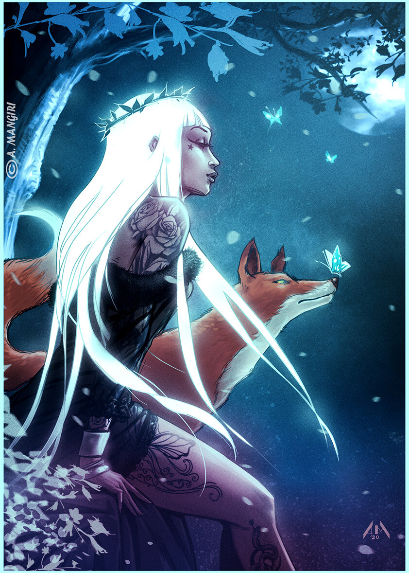 Artstation Night Queen In The Wind Andrea Mangiri