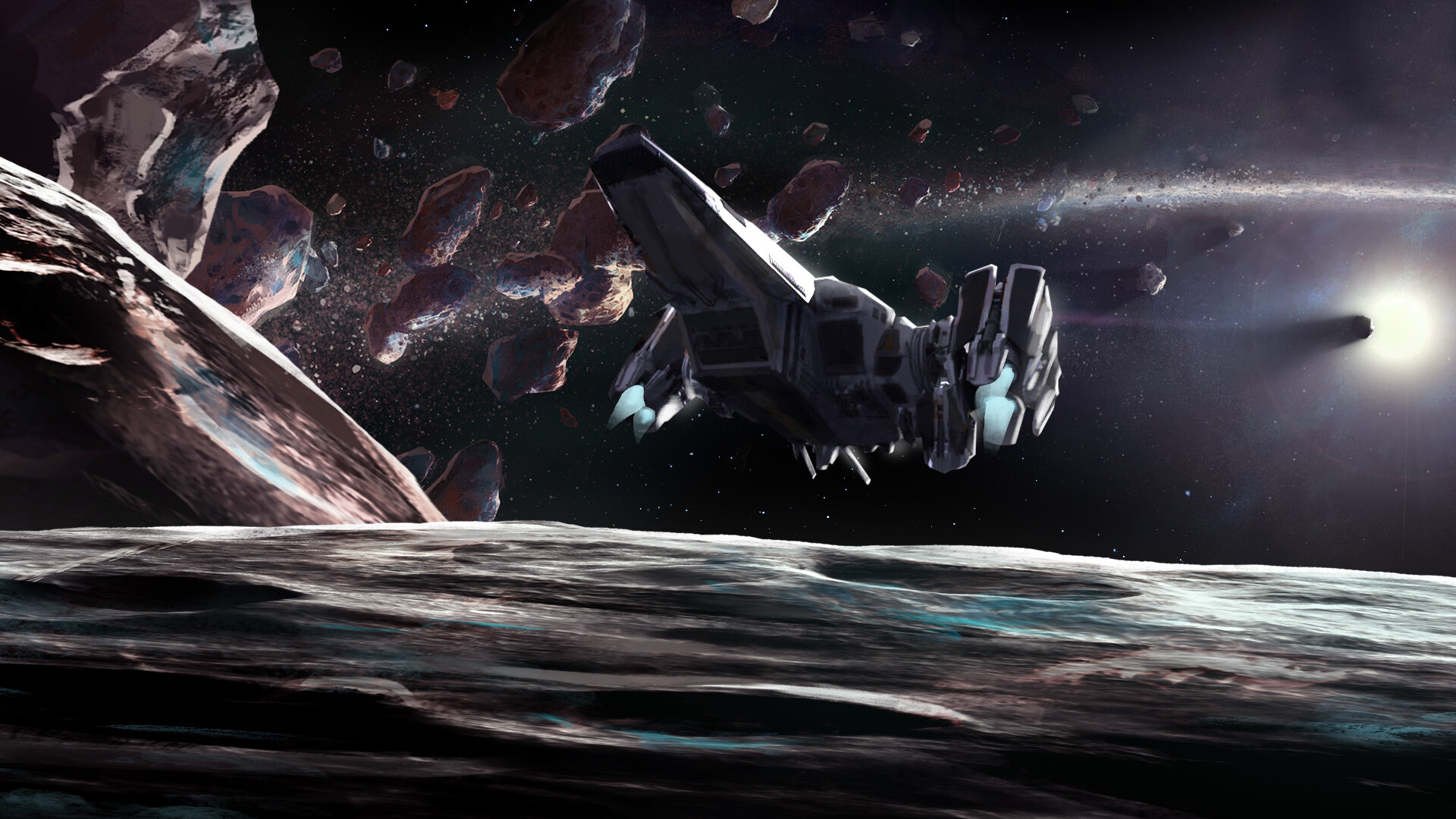 İbrahim Hakkı Uslu - Asteroid Mining Concept Art