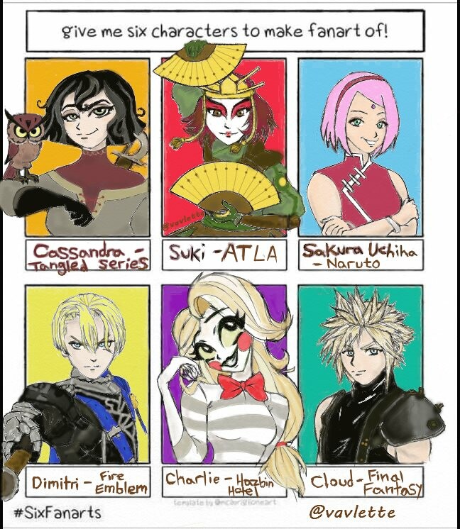 Six Fan Arts Challenge 1