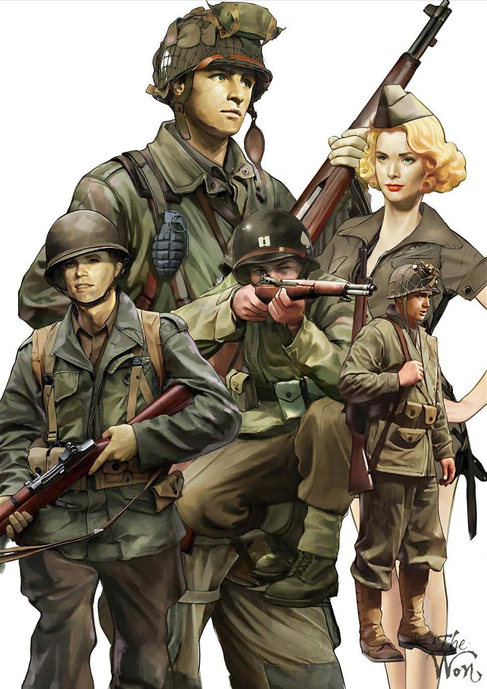 Artstation ww2 us soldiers