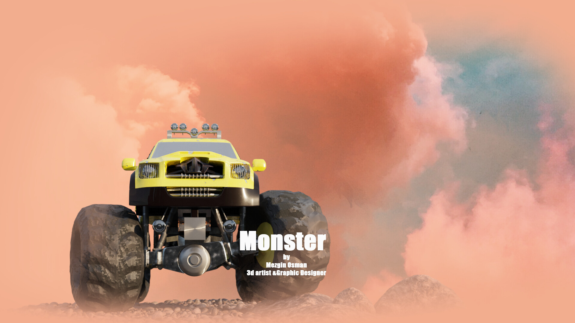 Artstation Monster Truck 3d Model 3d Art Mezgin Osman