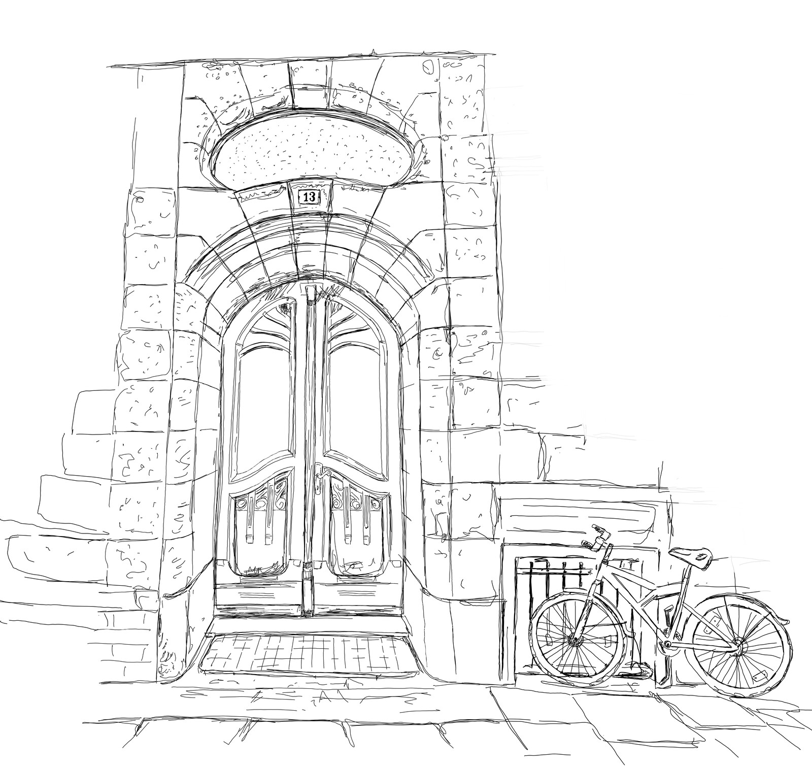 door nr 1, outline