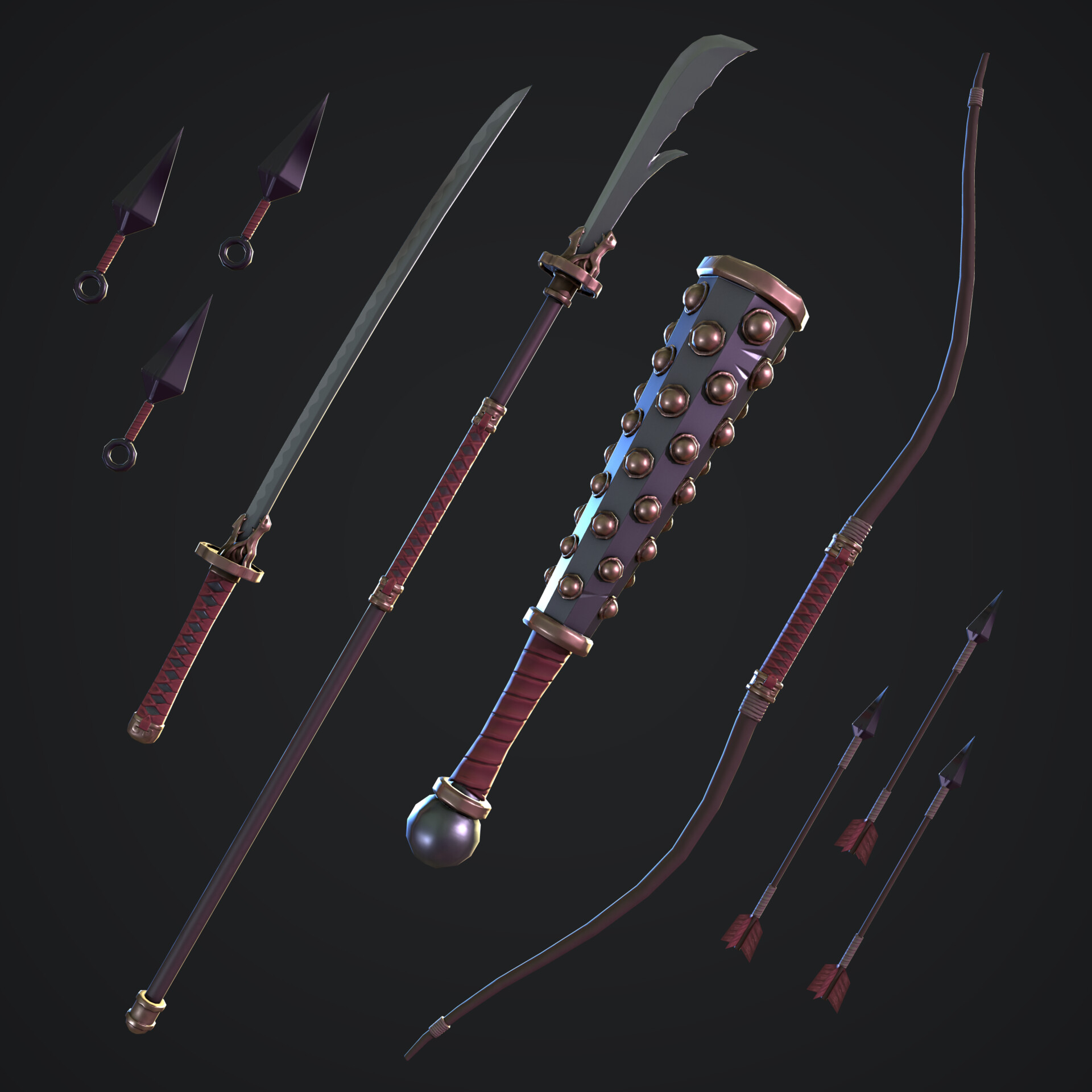 Japanese Samurininja Weapons