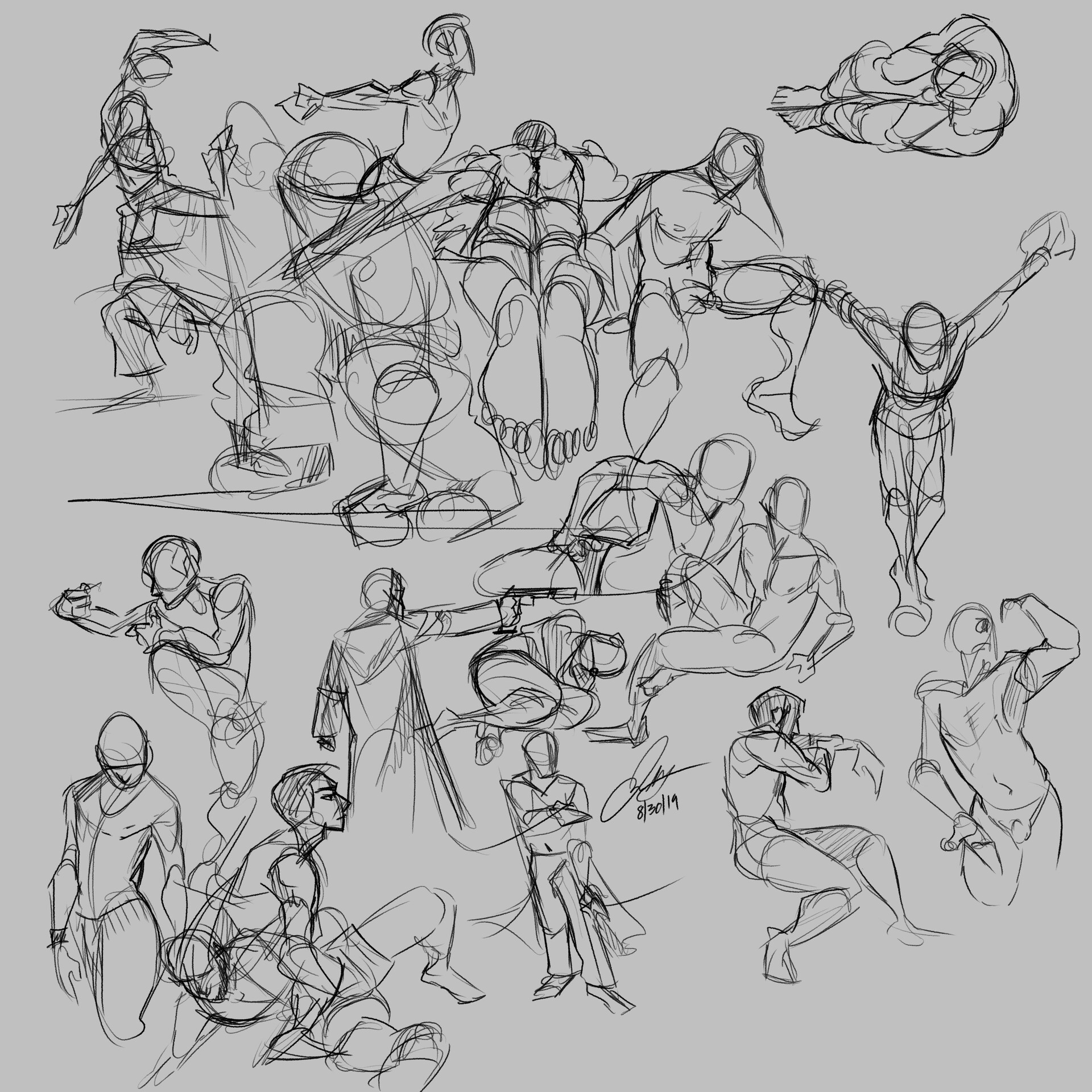 Julie McLaughlin - warmup sketches