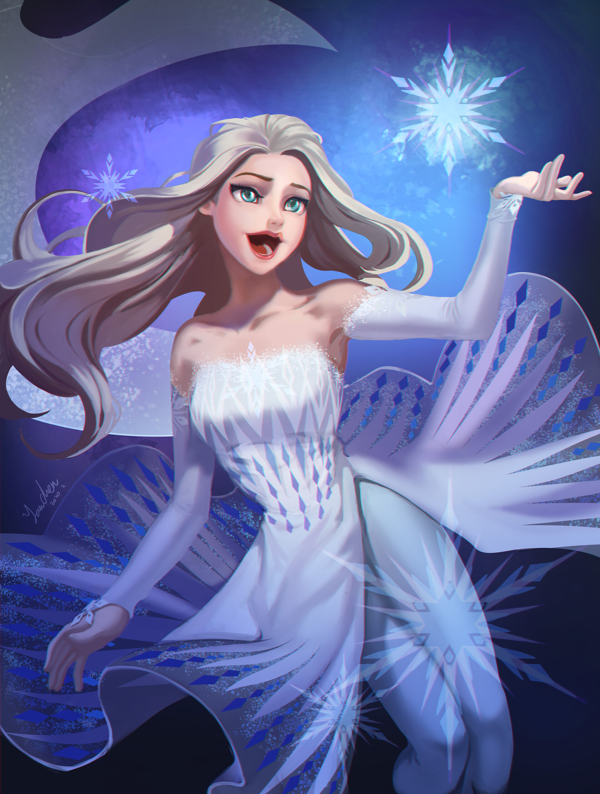 Artstation Fanart Frozen 2 Queen Elsa Ph