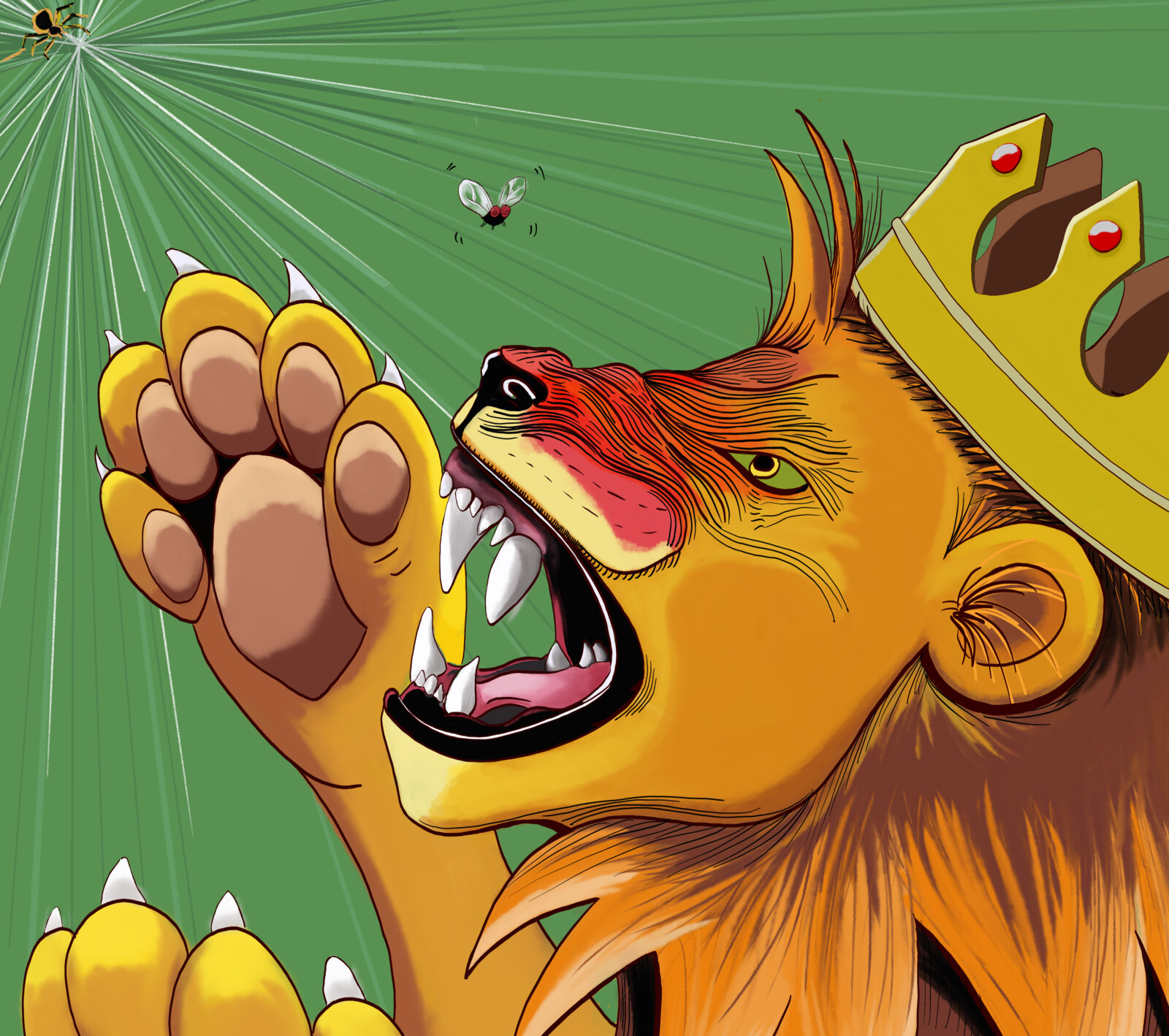 Artstation Le Lion Et Le Moucheron Camille Lescot