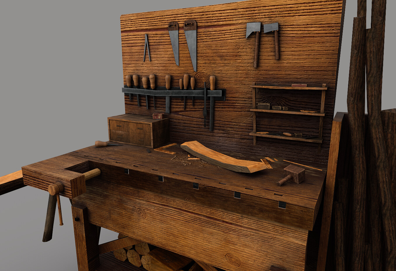 Léo Labenne - Workbench - Carpenter and Alchemist for medieval game