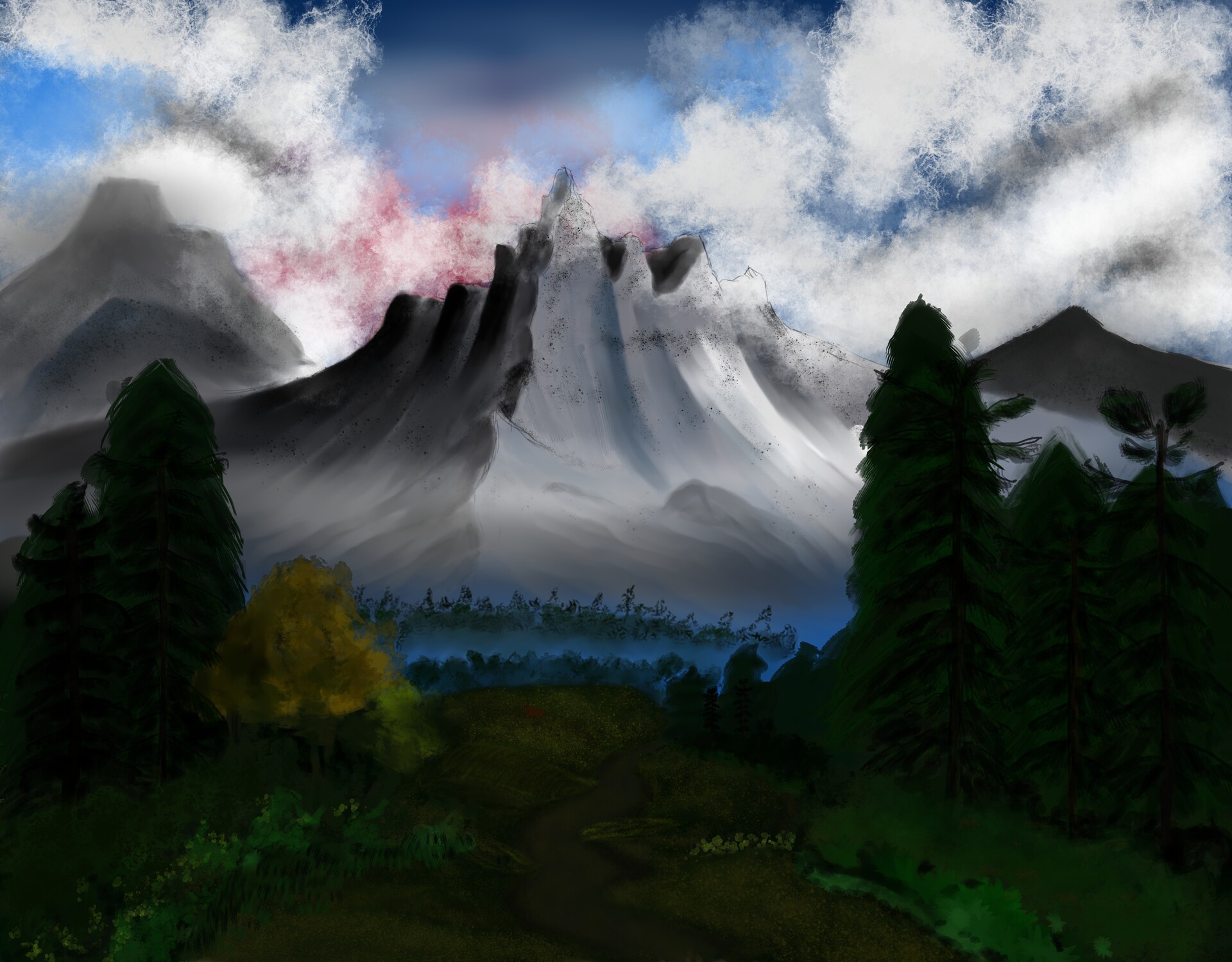 Artstation Bob Ross Painting Vilhelm Kalin