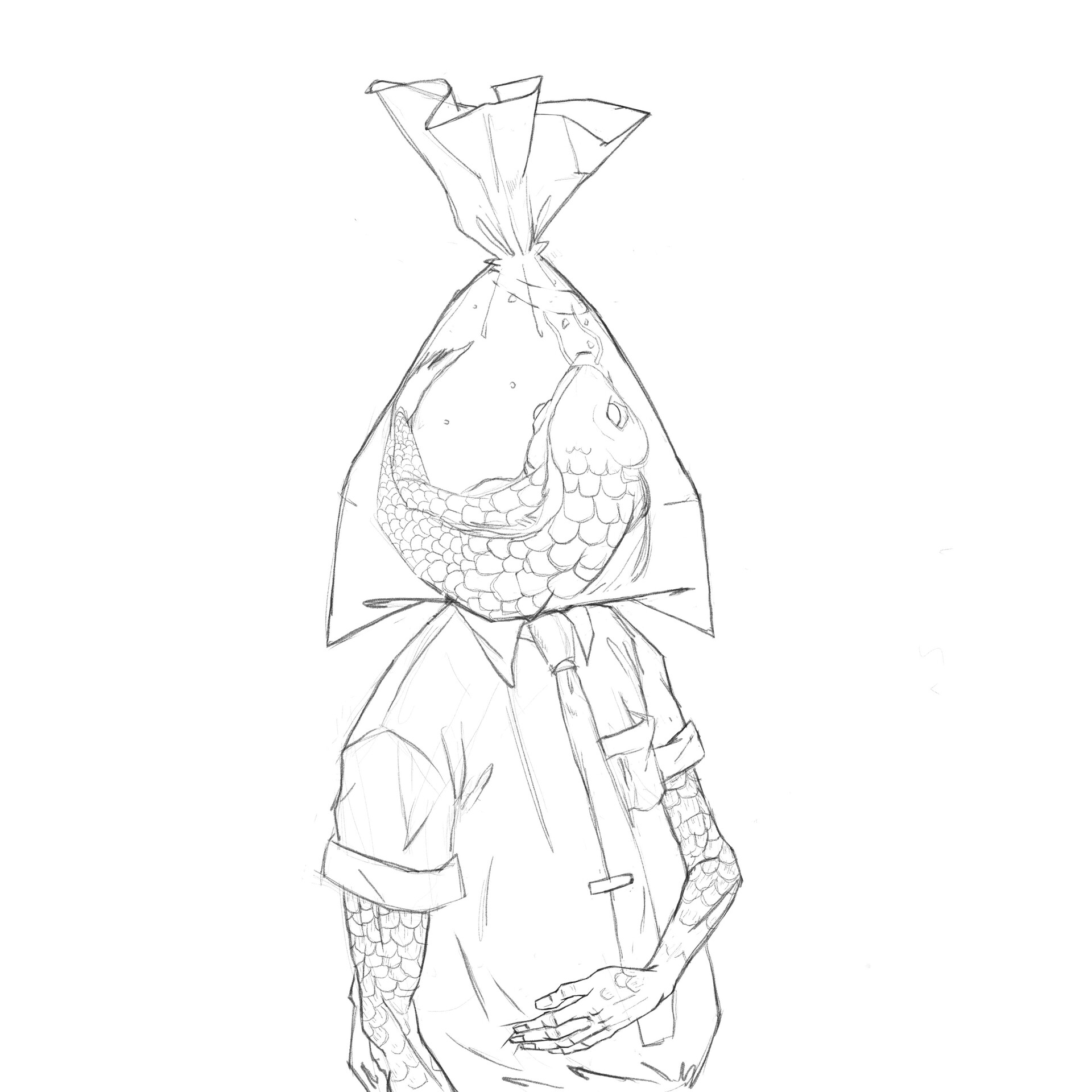 ArtStation - Fish bag head