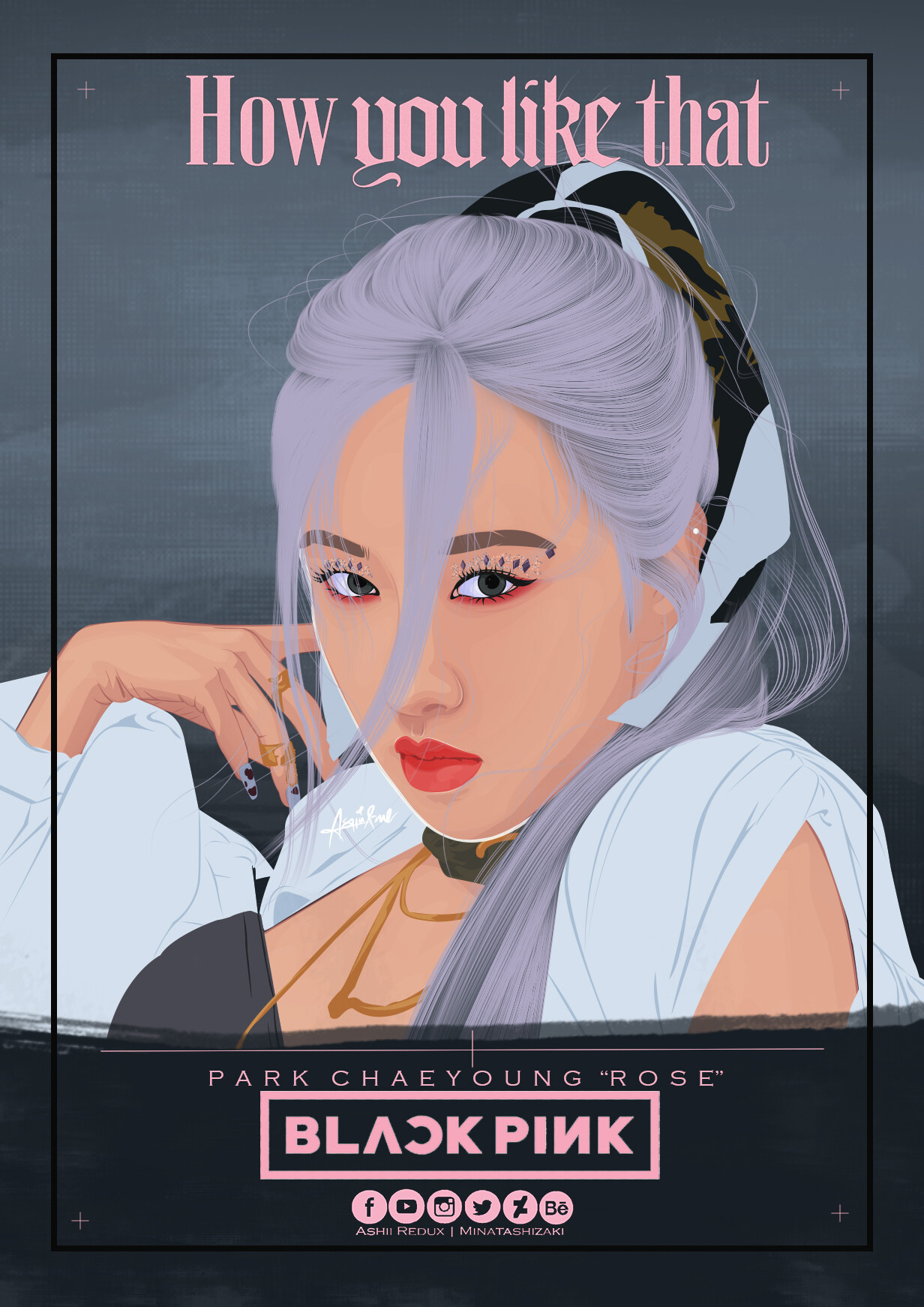 Artstation Blackpink Park Chaeyoung Rose How You Like That Minatashizaki Art