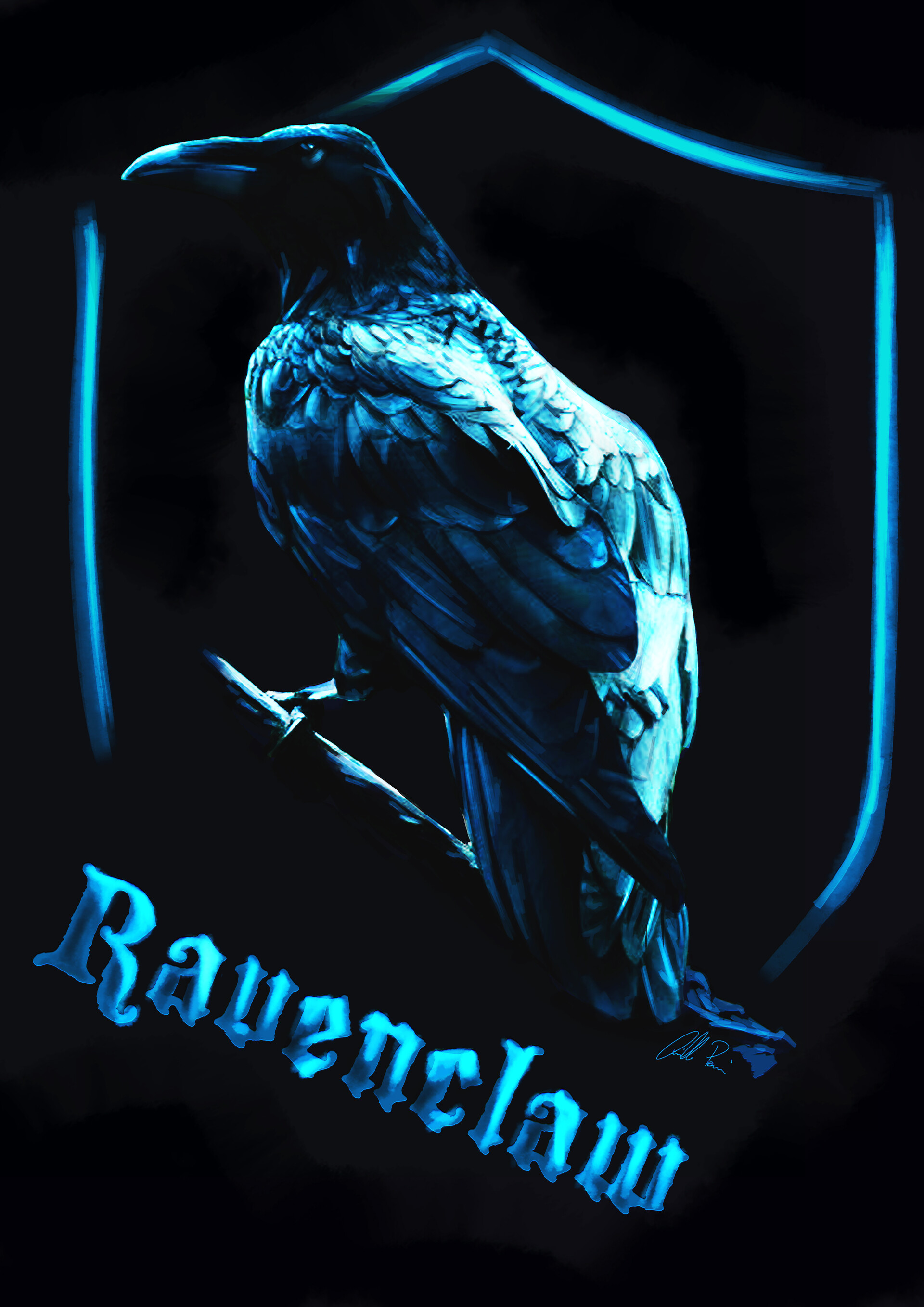 ArtStation - Logo Ravenclaw House Hogwarts