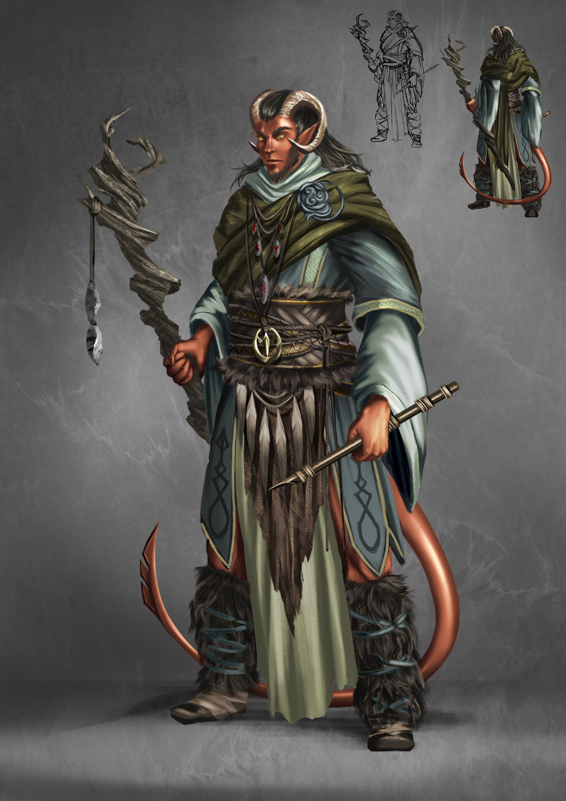 Tiefling Male Druid