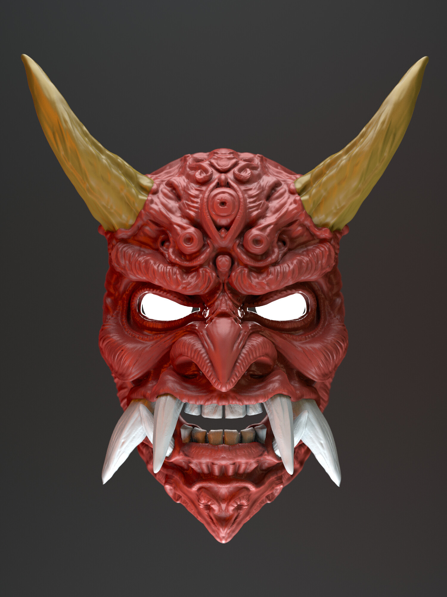 Petr Utinek Oni Mask For 3d Printing