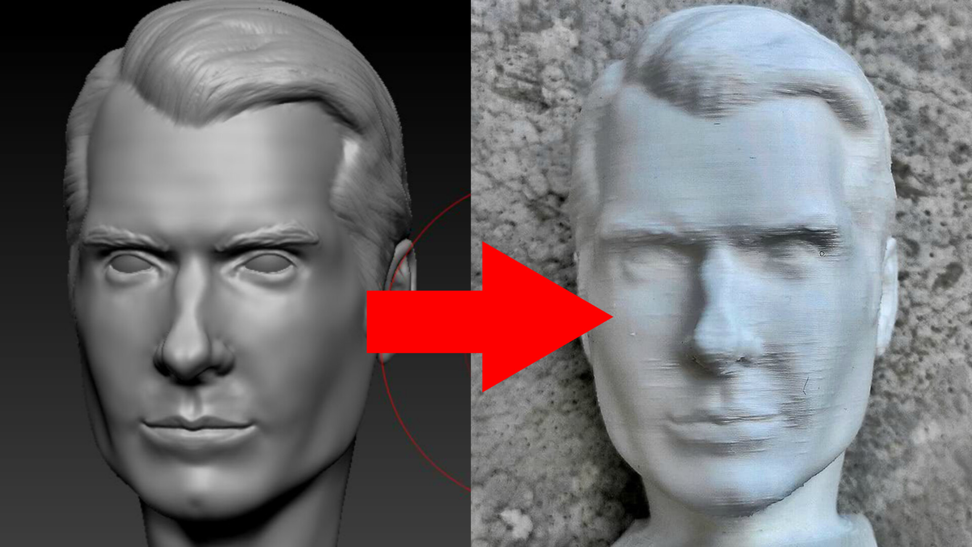 ArtStation - After 1 month is 3D sculpting - Henry Cavil. I 3D printed ...
