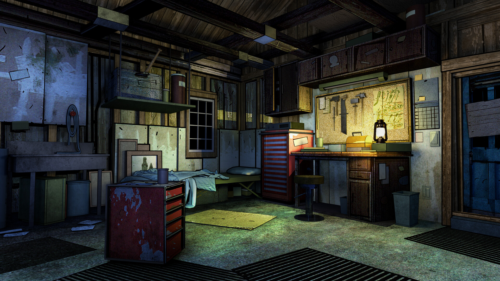 Artstation The Walking Dead 3d Interior Kris Yu