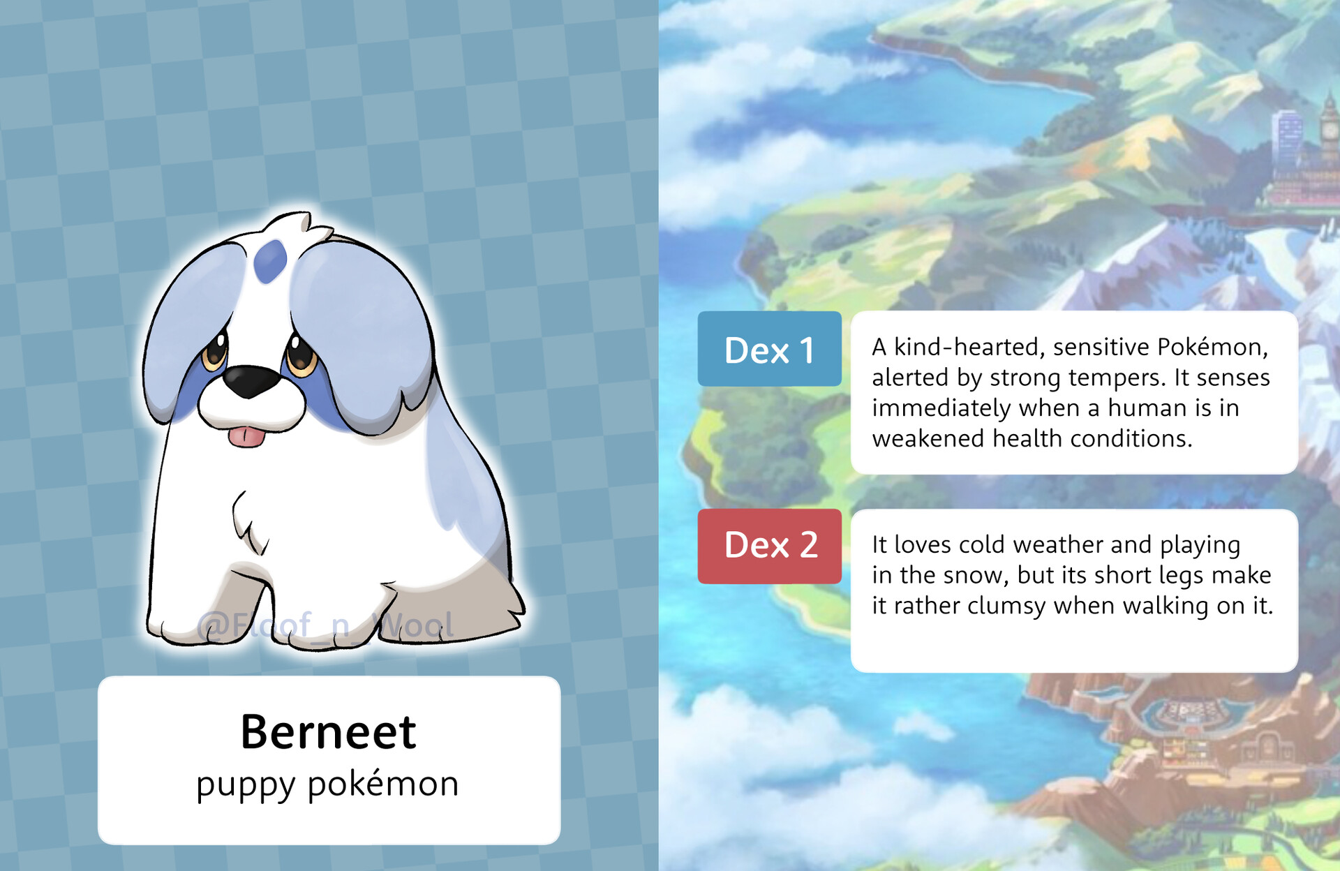Ah-lee-breon can you guess why I named it that? #bdsp #fakemon #eeve