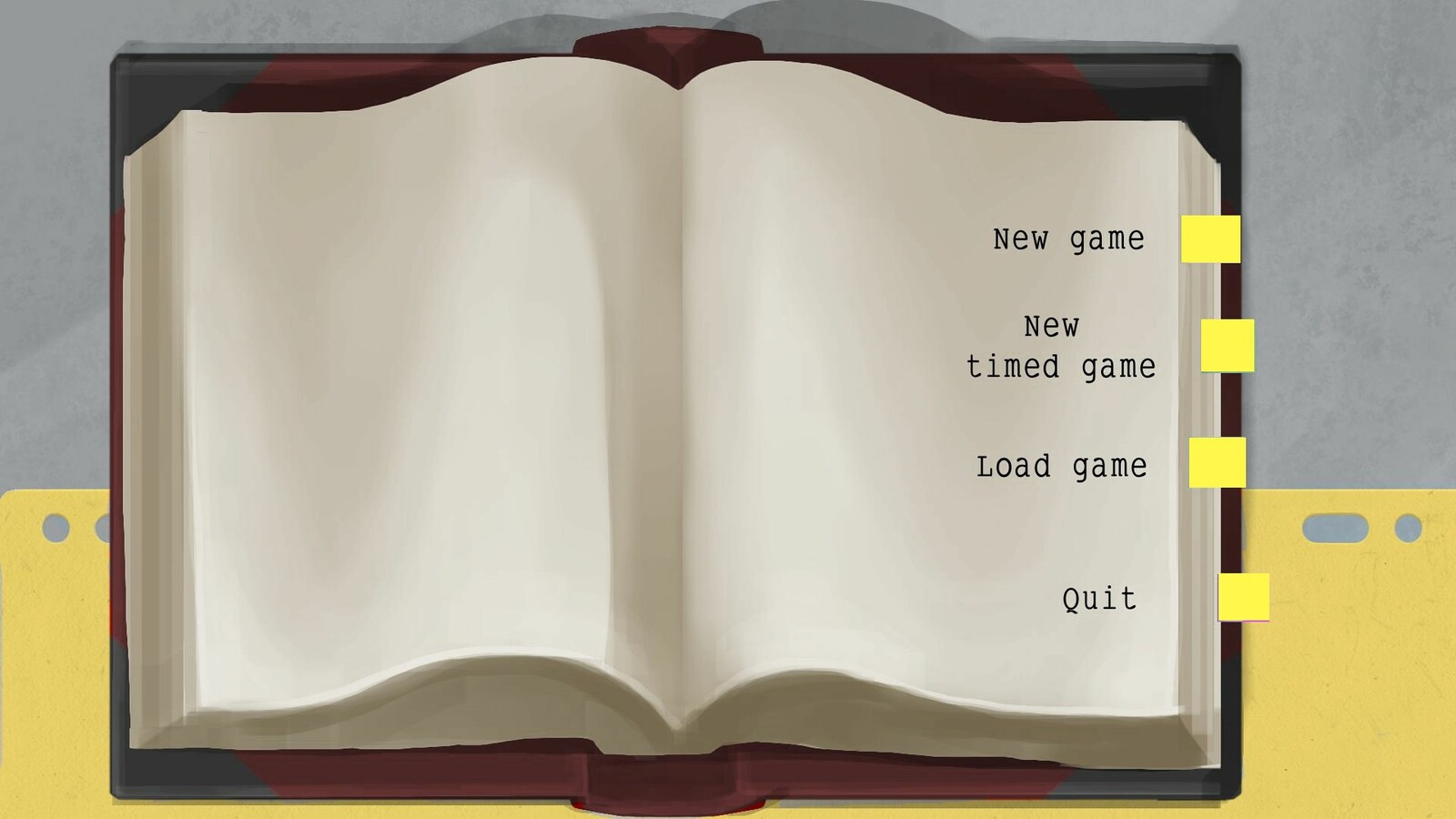 main menu - grey