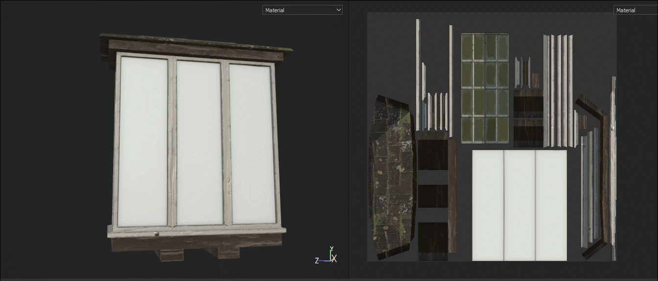 Using procedural window material