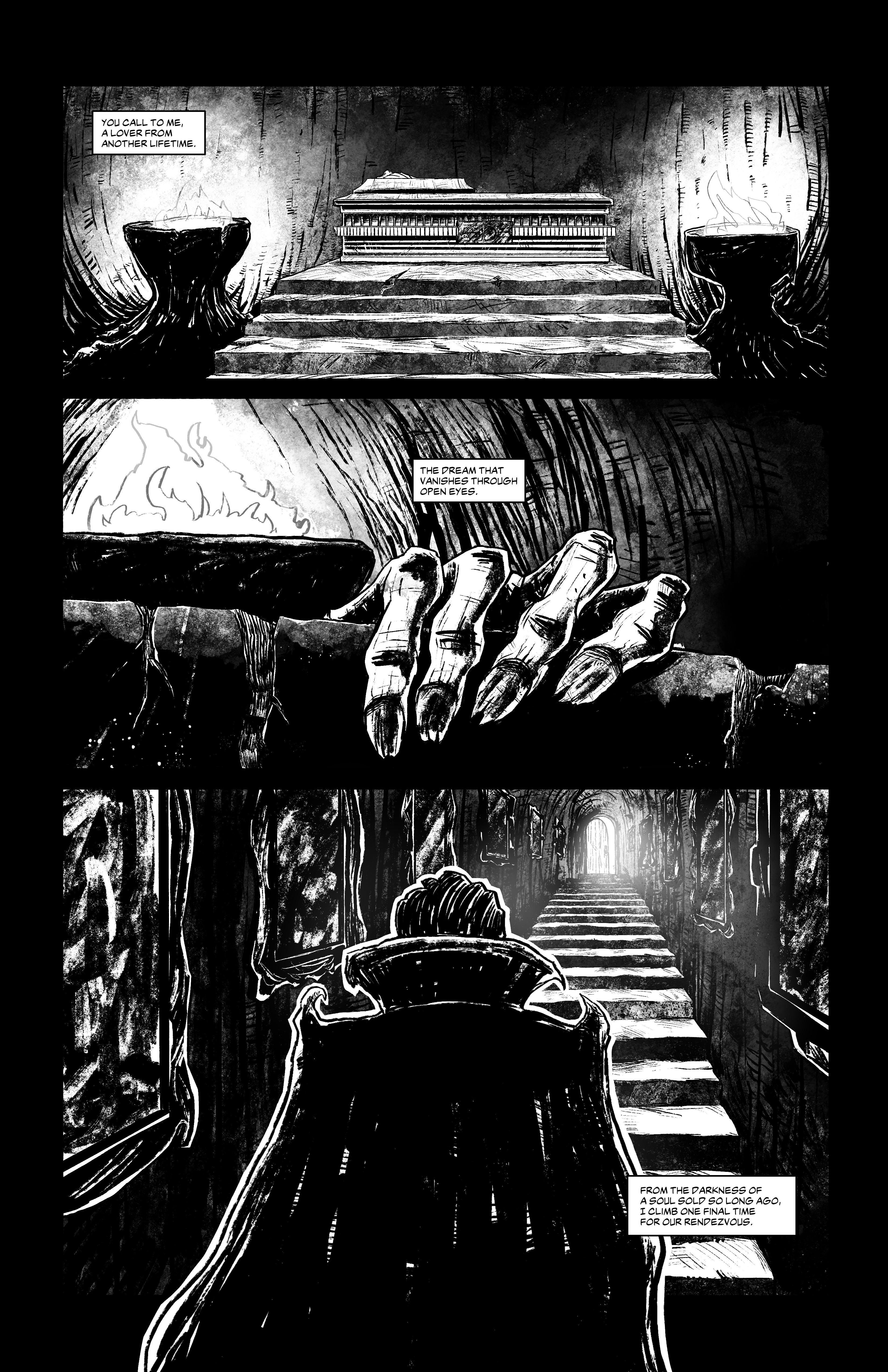 Page 1 - Art completed in Procreate. Lettering done in Clip Studio Paint.