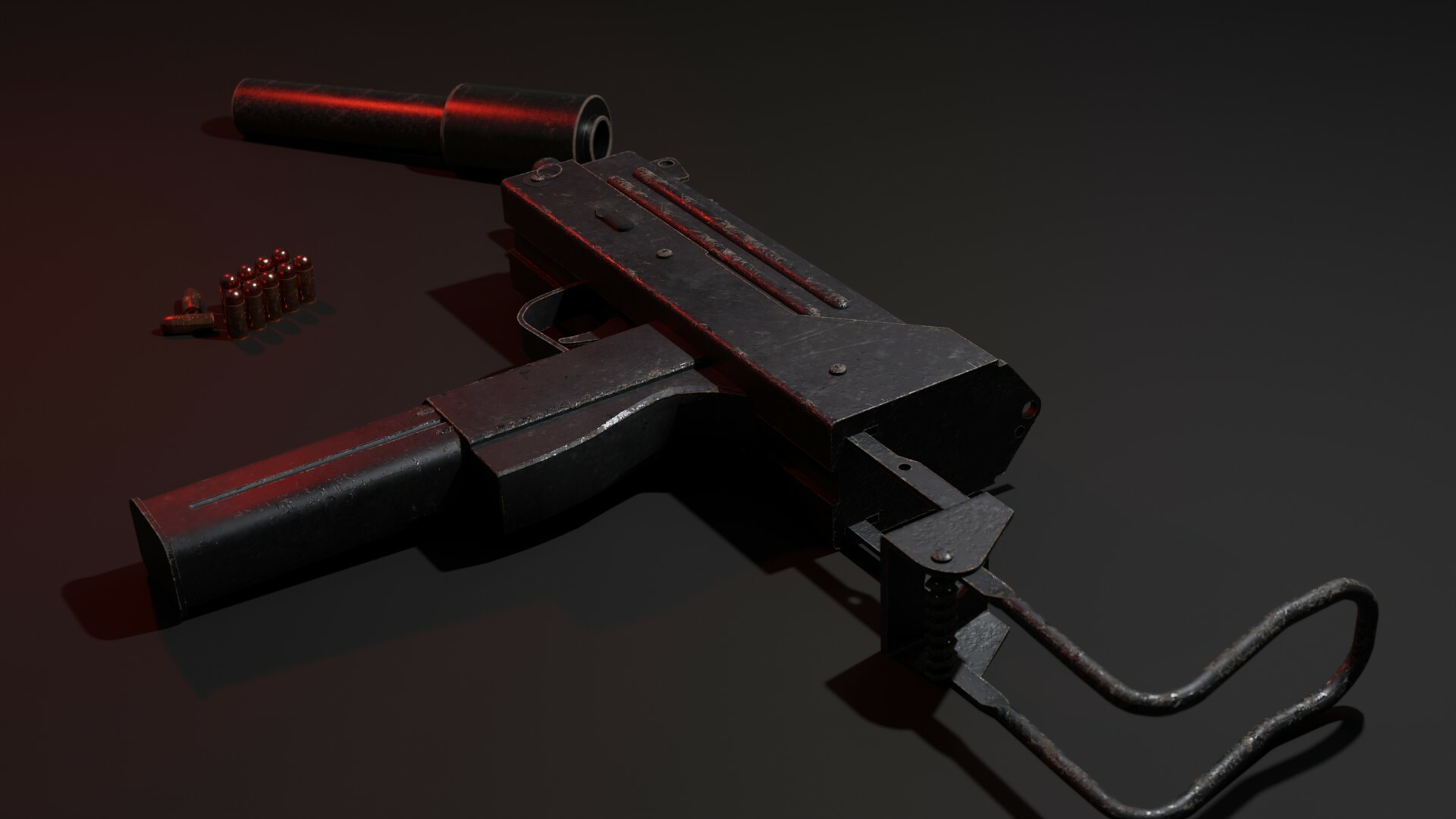 Eden Ferguson M11 Submachine Gun Low Poly