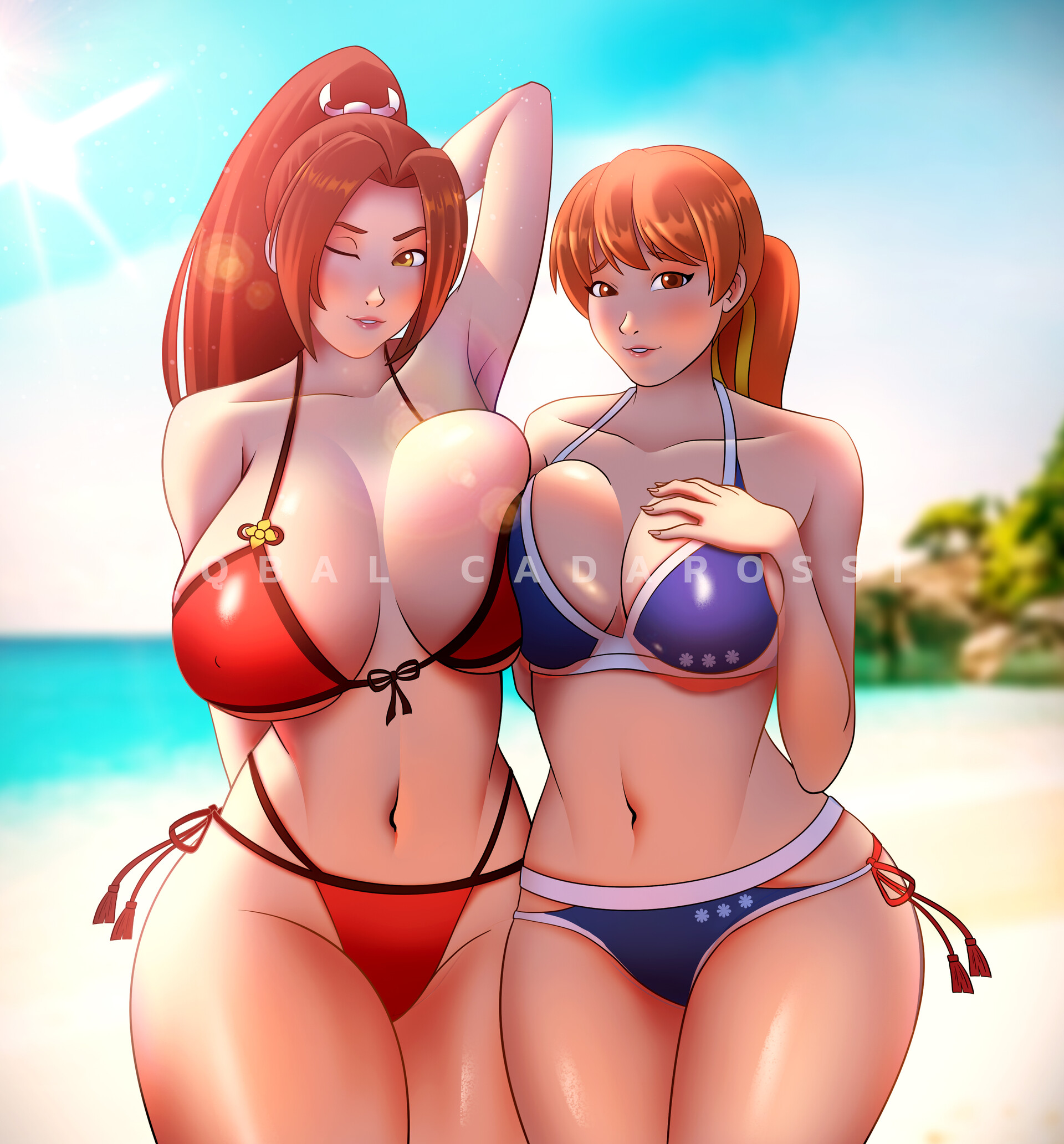 Mai Shiranui and Kasumi in Bikini.