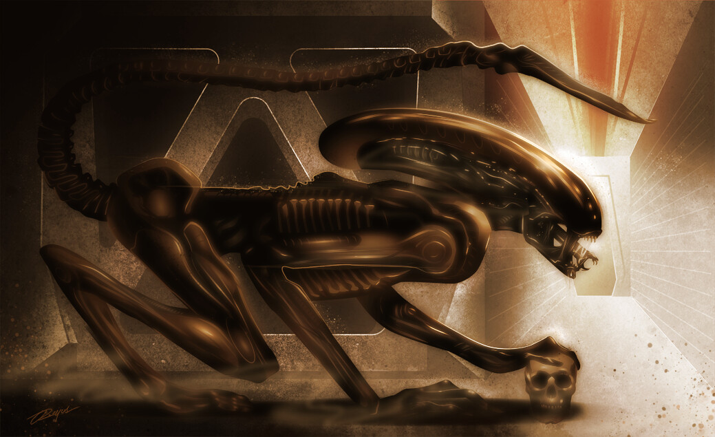 Artstation Dog Alien Xenomorph Rodolfo Reyes