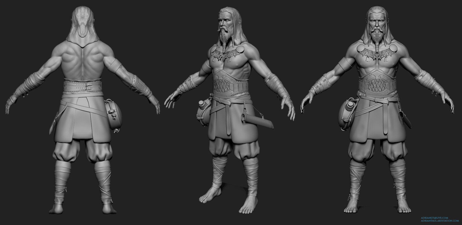 Original Full-Body Sculpt. Some pieces changed as time went along