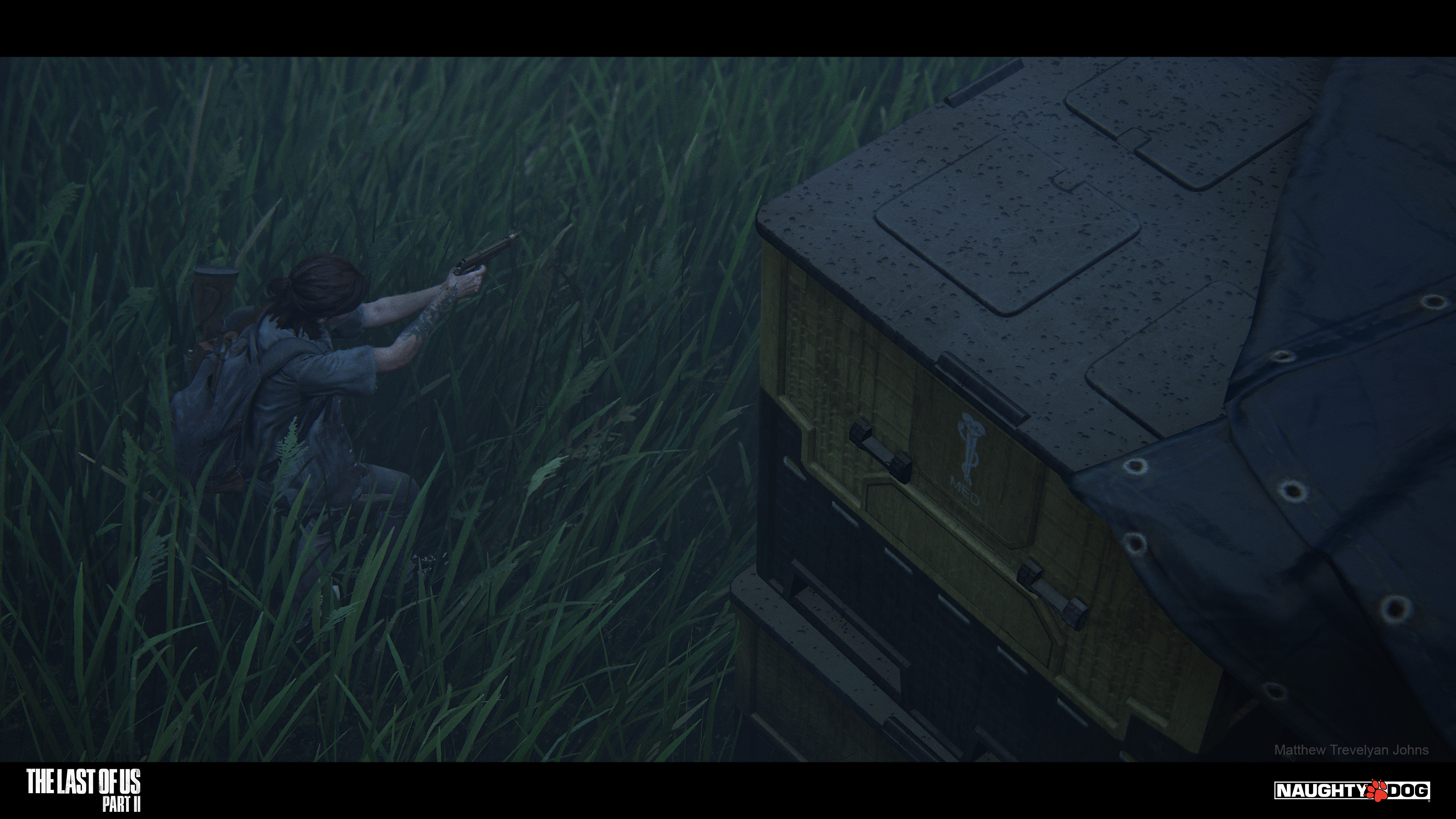 Edgar picked some great reference for these crates, I then redesigned them slightly with a paint-over &amp; passed them onto our vendors to do the high-poly models and bakes....I had an idea for a slightly more advanced effect to achieve the small details