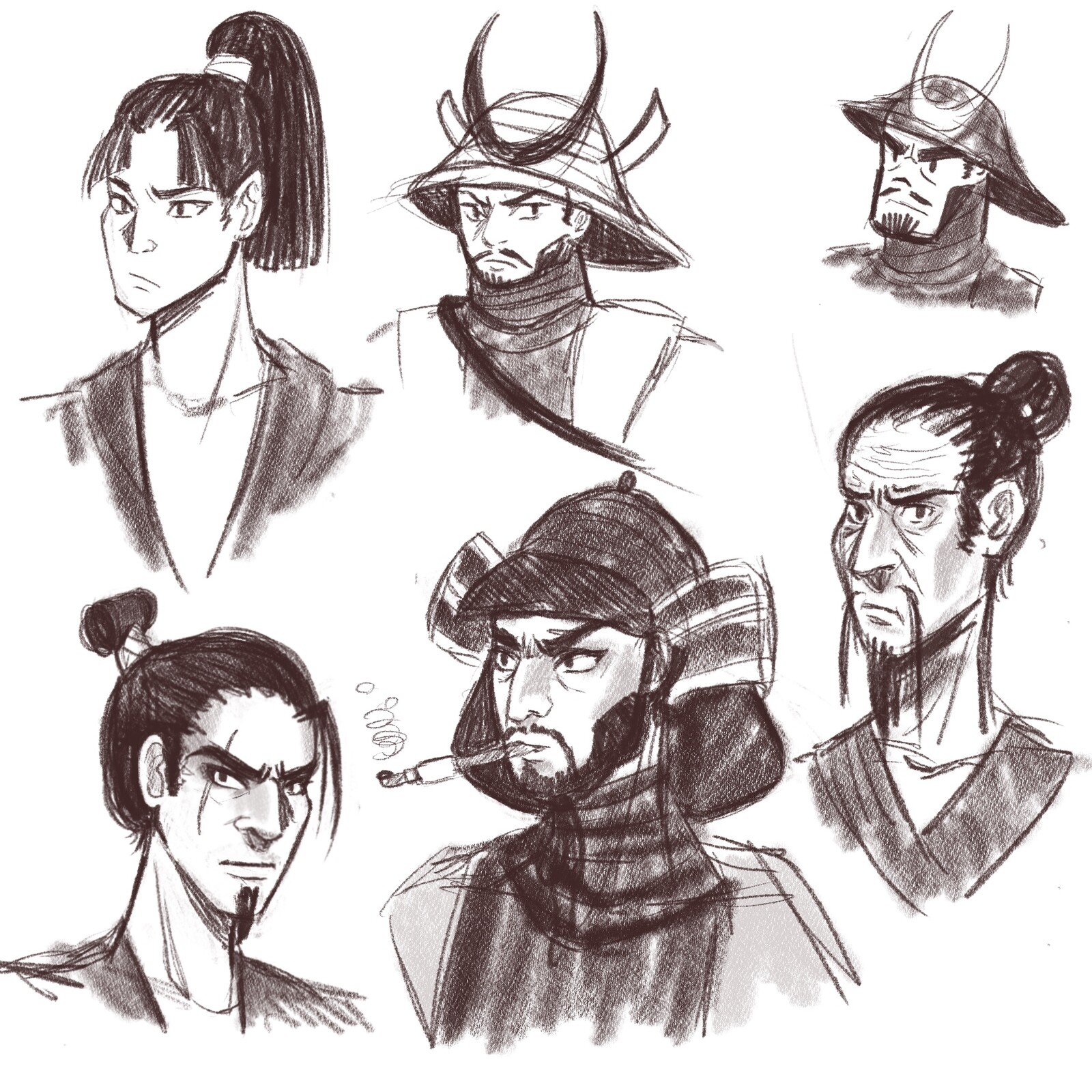 Initial concepts for the protagonist
