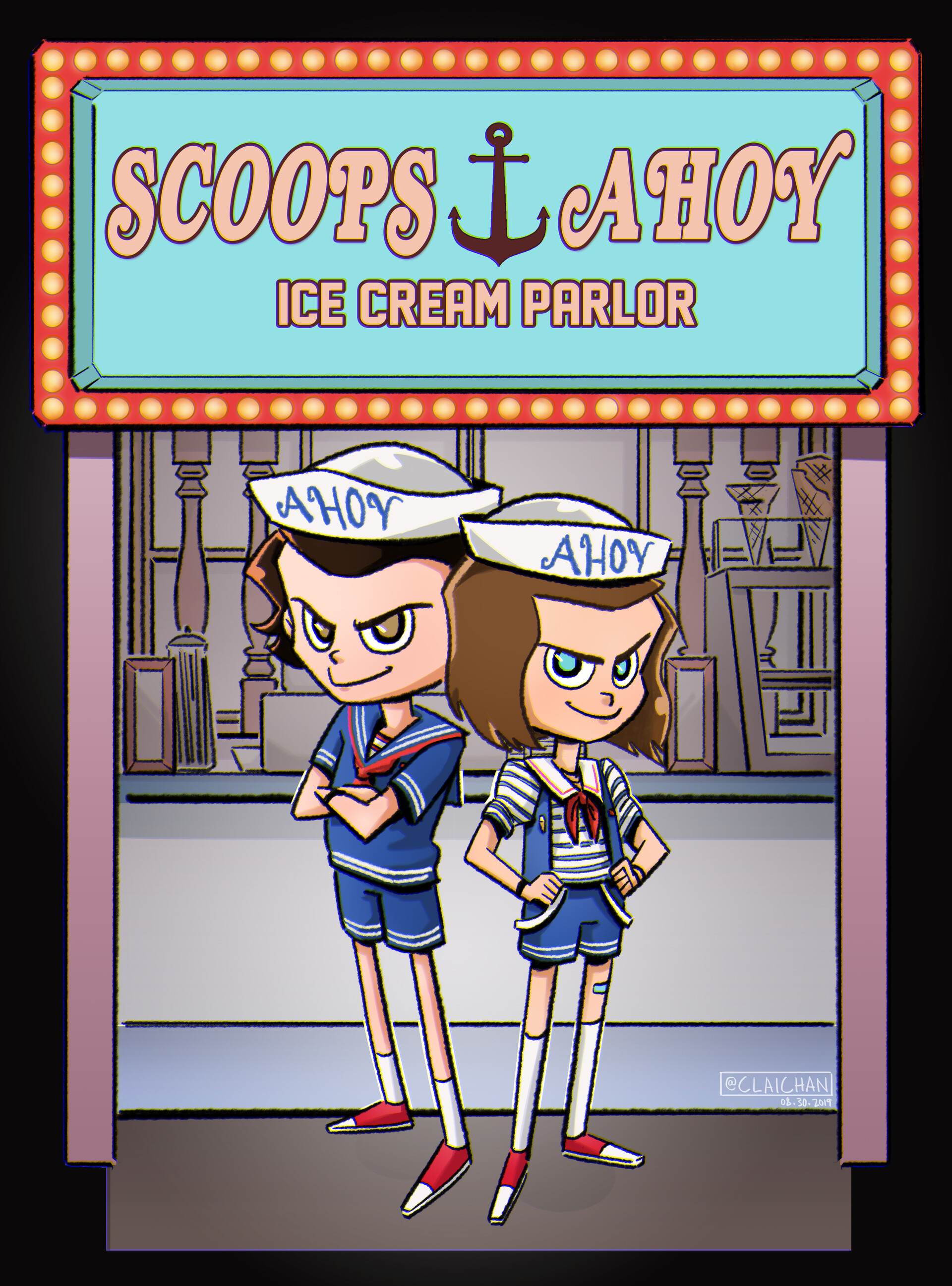 ArtStation Scoops Ahoy Stranger Things 3 Fan art
