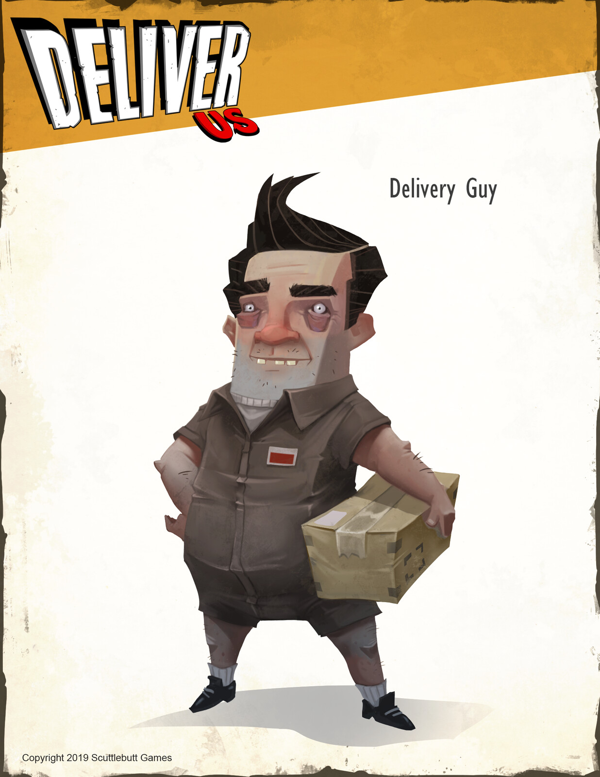 The Deliverer is an everyday Joe. Not your typical post apocalyptic hero. I was heavily inspired by the character designs from Paranorman and other Laika films.
